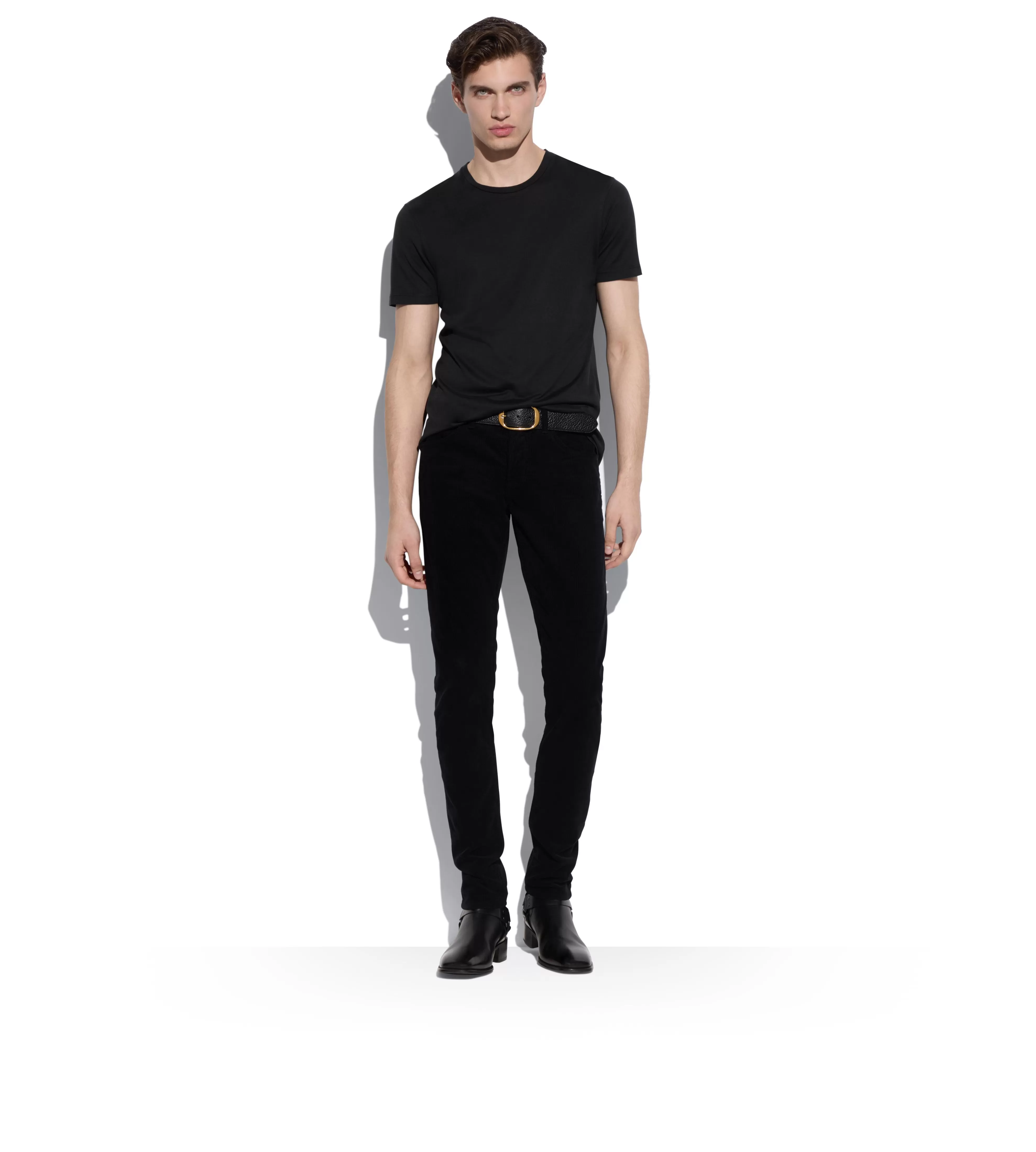 TOM FORD 12 WAVES CORD SLIM FIT DENIM BLACK^MEN Jeans