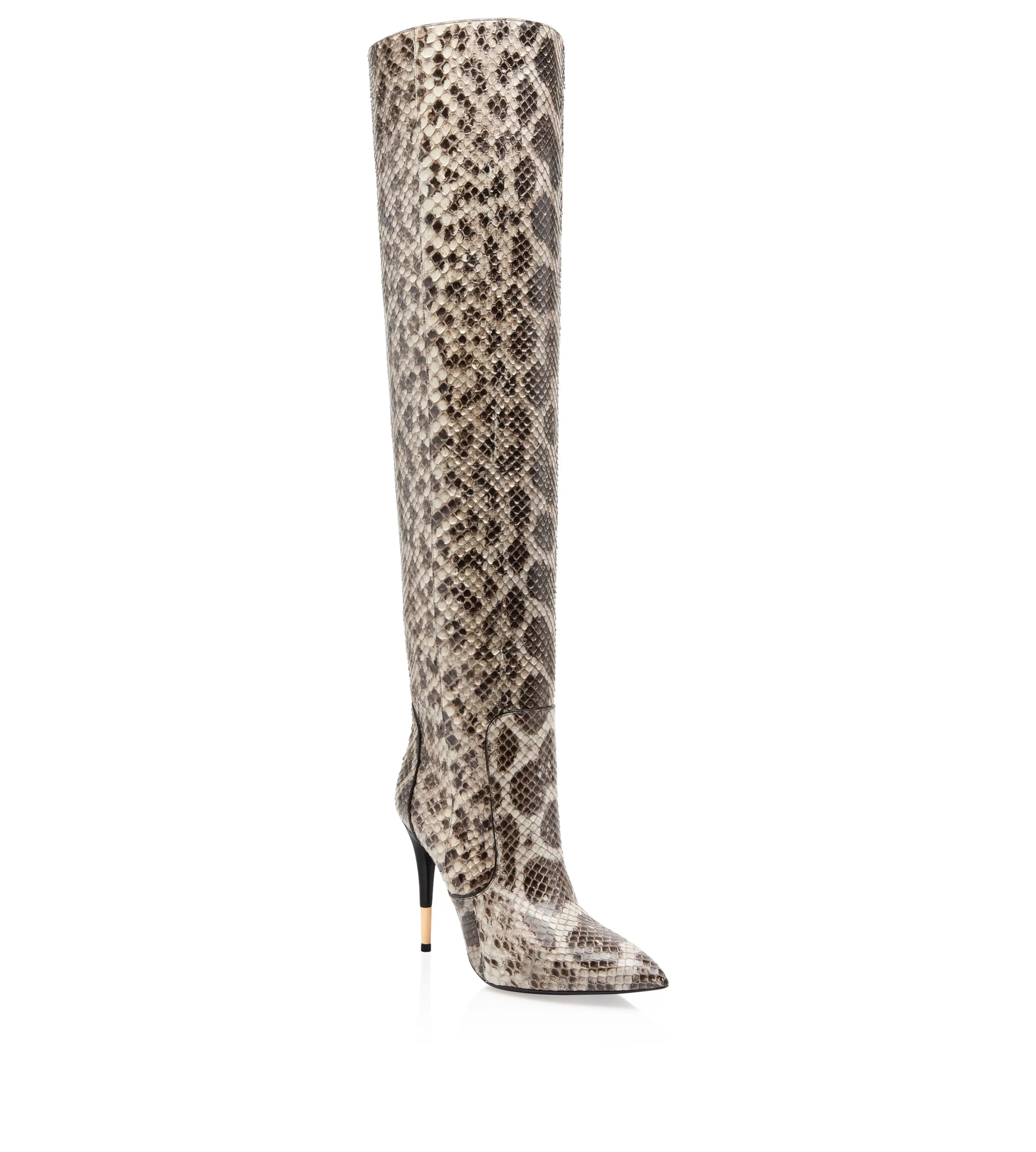 TOM FORD ANACONDA OVER THE KNEE BOOT BROWN/BEIGE^WOMEN Boots