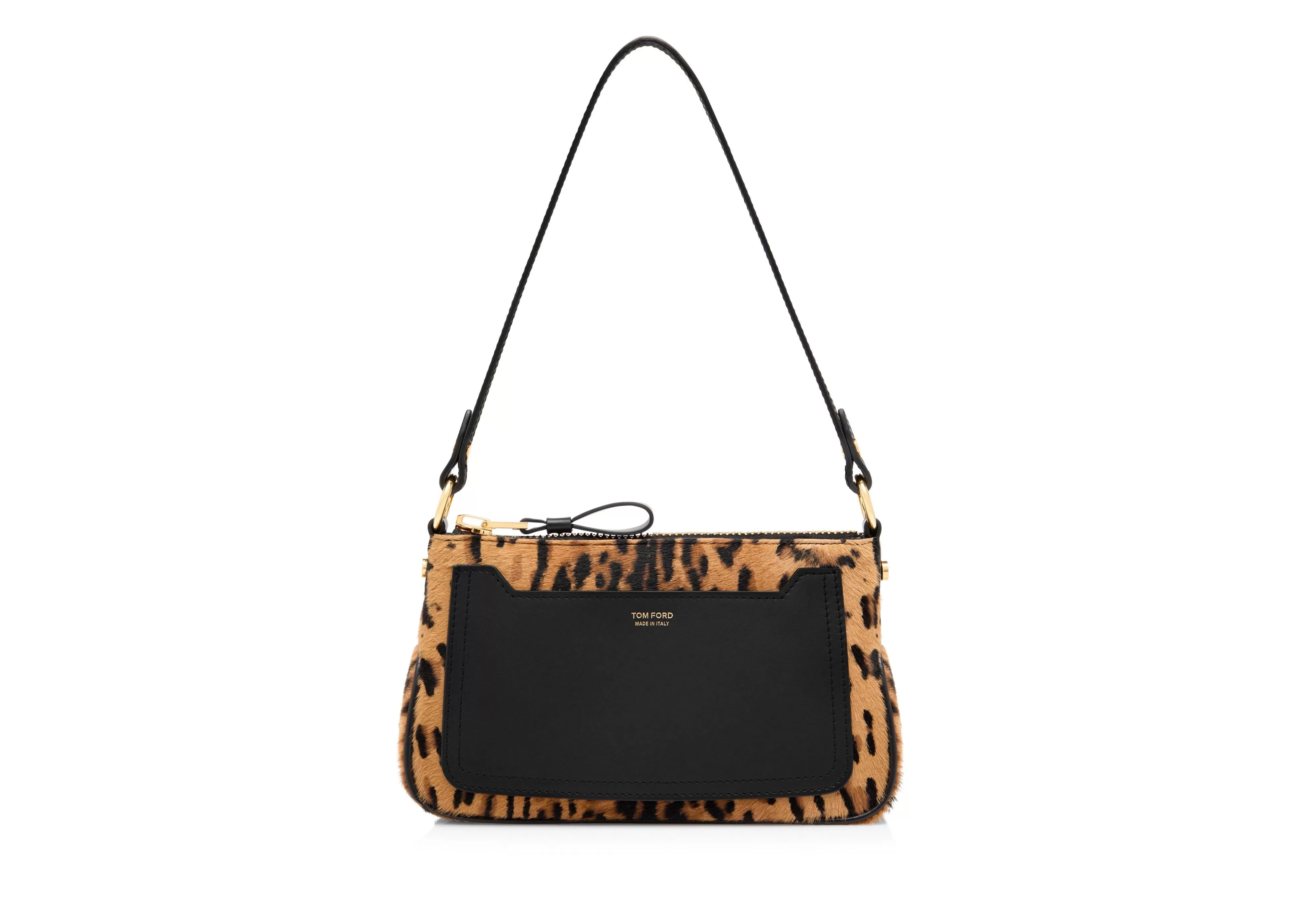 TOM FORD ANIMALIER PRINT HAIR CALF AND LEATHER JENNIFER MINI BAG BLACK/BEIGE + BLACK^WOMEN | WOMEN Accessories | Shoulder Bags