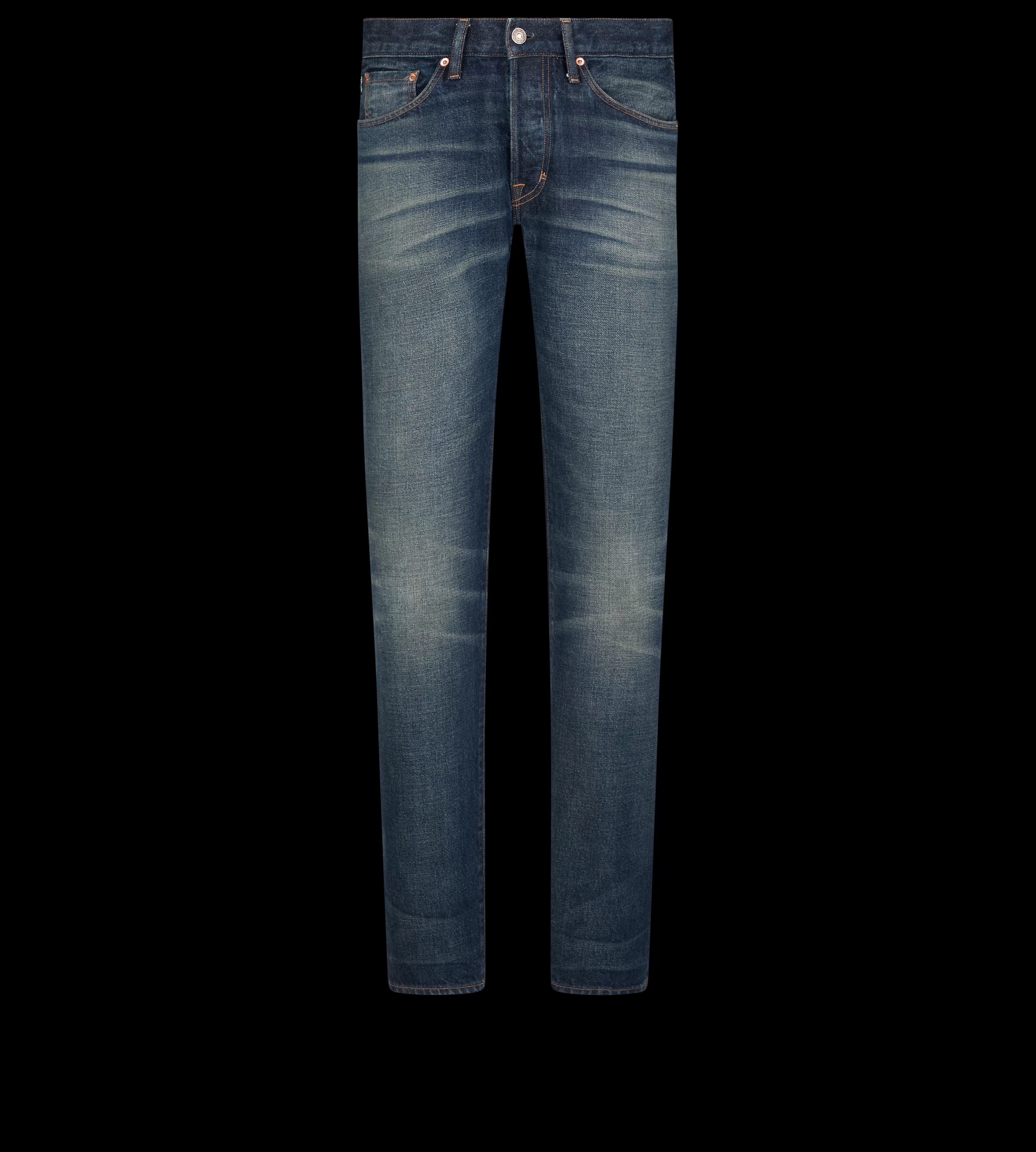 TOM FORD AUTHENTIC SELVEDGE STANDARD FIT DENIM STRONG HIGH/LOW BLUE^MEN | MEN Jeans | SPRING 24