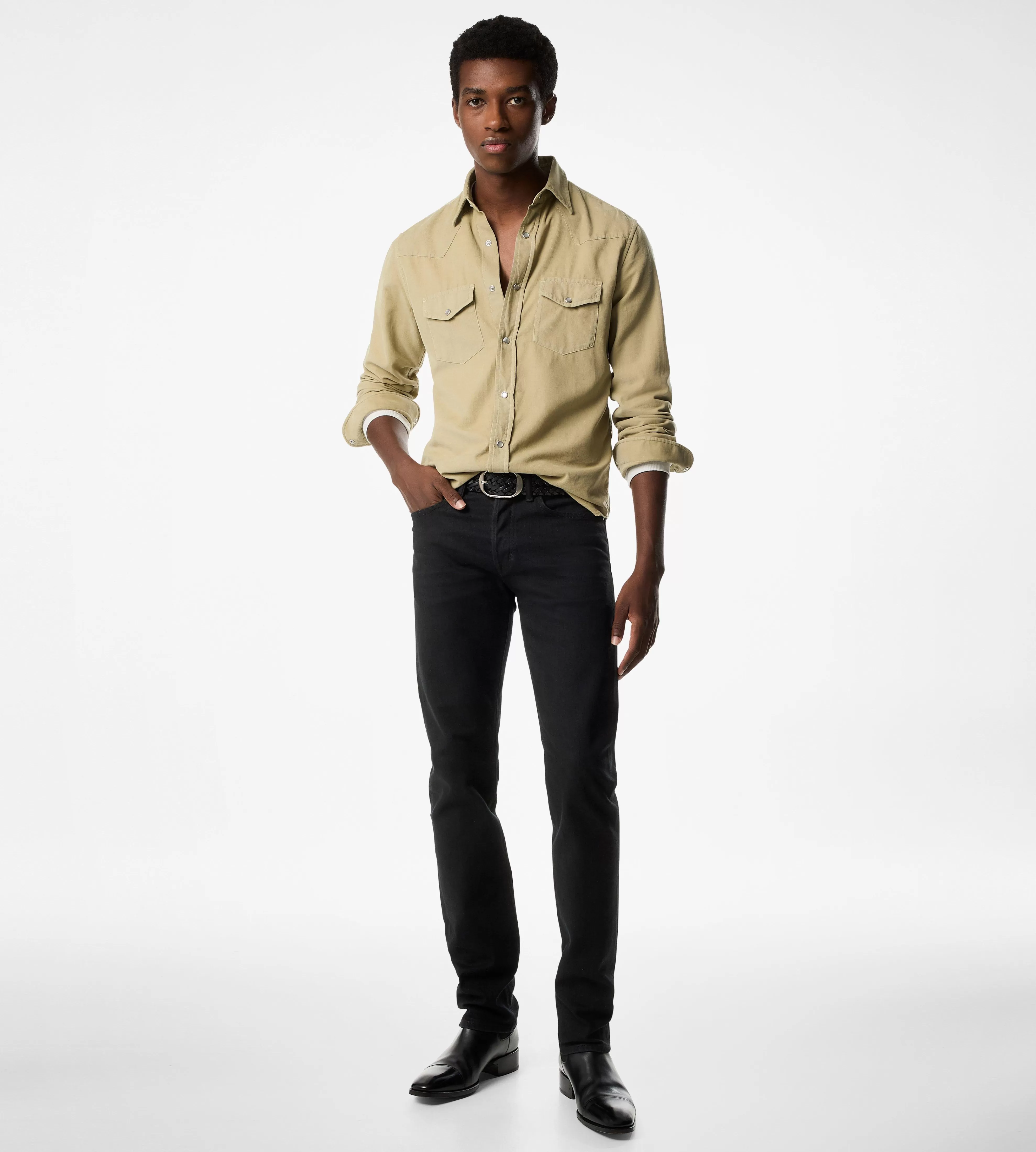 TOM FORD BABY CORD WESTERN SHIRT ^MEN Shirts