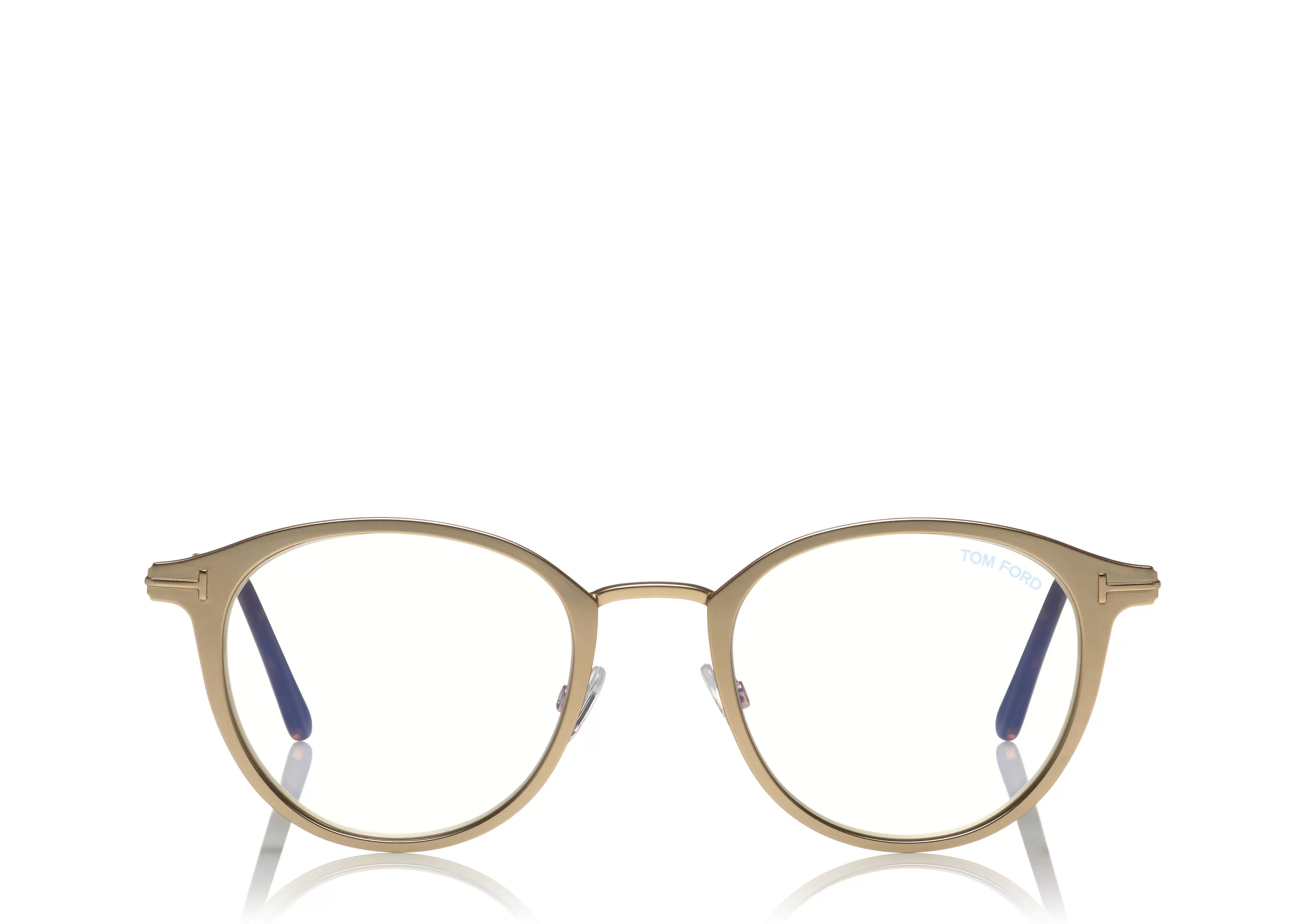 TOM FORD BLUE BLOCK ROUND METAL OPTICALS ROSE GOLD^EYEWEAR | EYEWEAR BLUE BLOCK COLLECTION | BLUE BLOCK COLLECTION