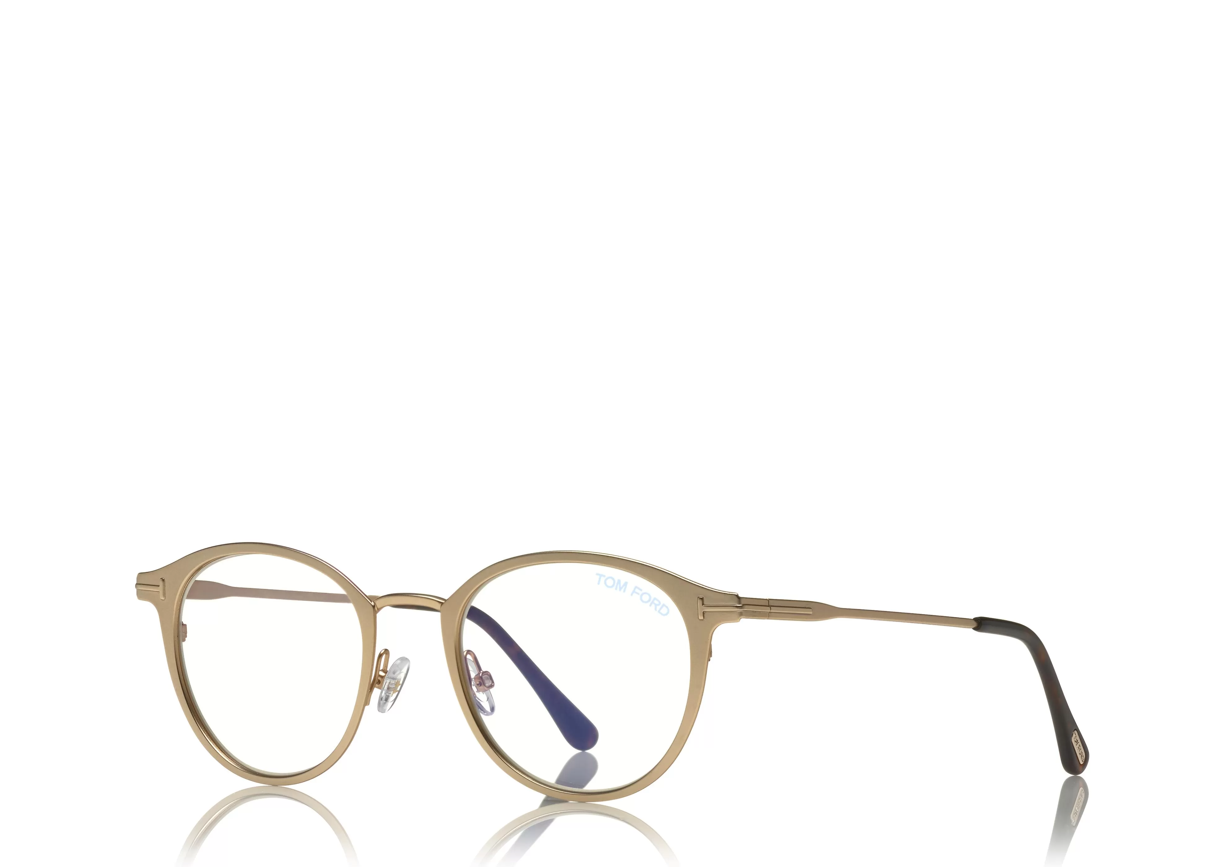 TOM FORD BLUE BLOCK ROUND METAL OPTICALS ROSE GOLD^EYEWEAR | EYEWEAR BLUE BLOCK COLLECTION | BLUE BLOCK COLLECTION