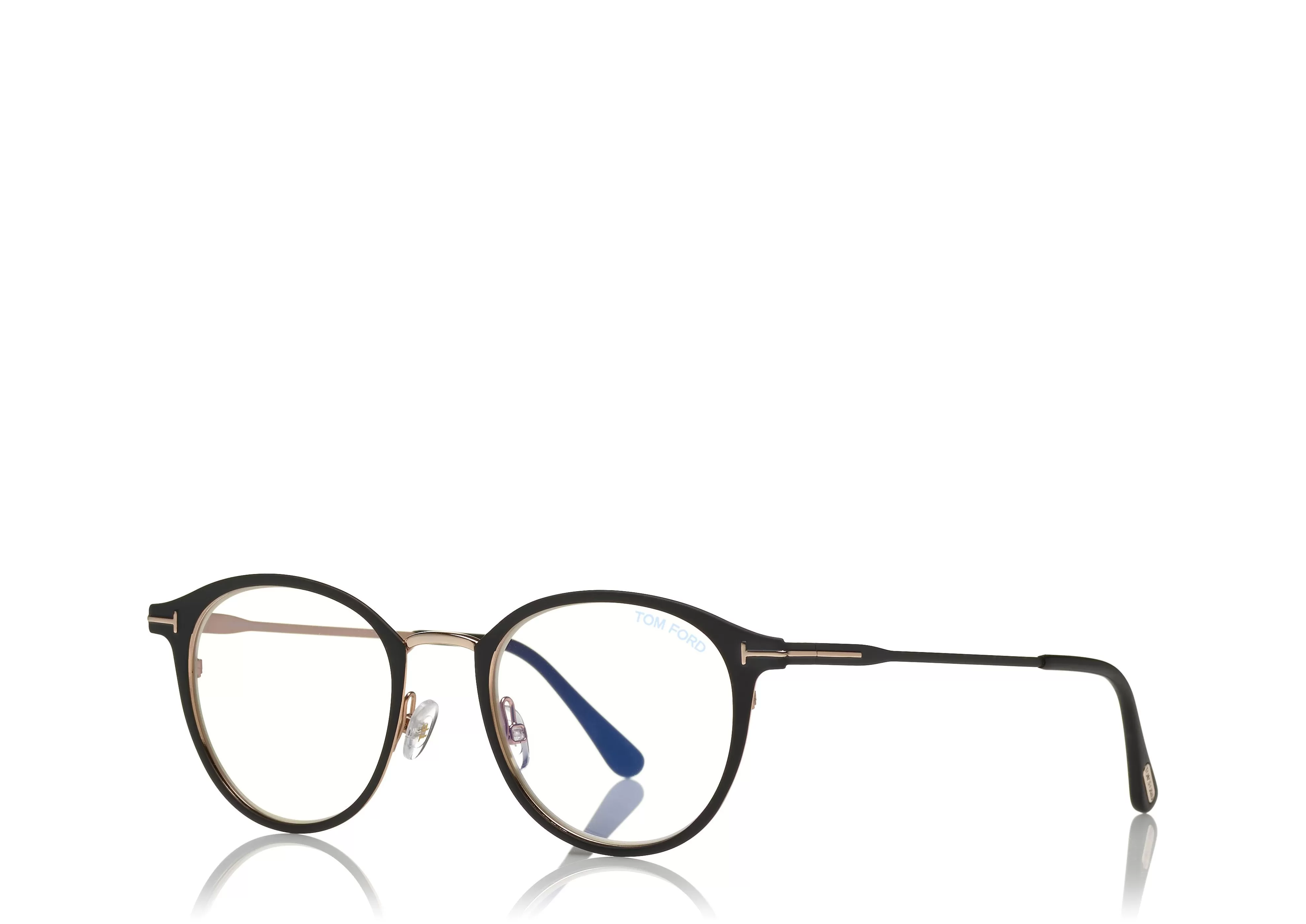 TOM FORD BLUE BLOCK ROUND METAL OPTICALS BLACK^EYEWEAR | EYEWEAR BLUE BLOCK COLLECTION | BLUE BLOCK COLLECTION