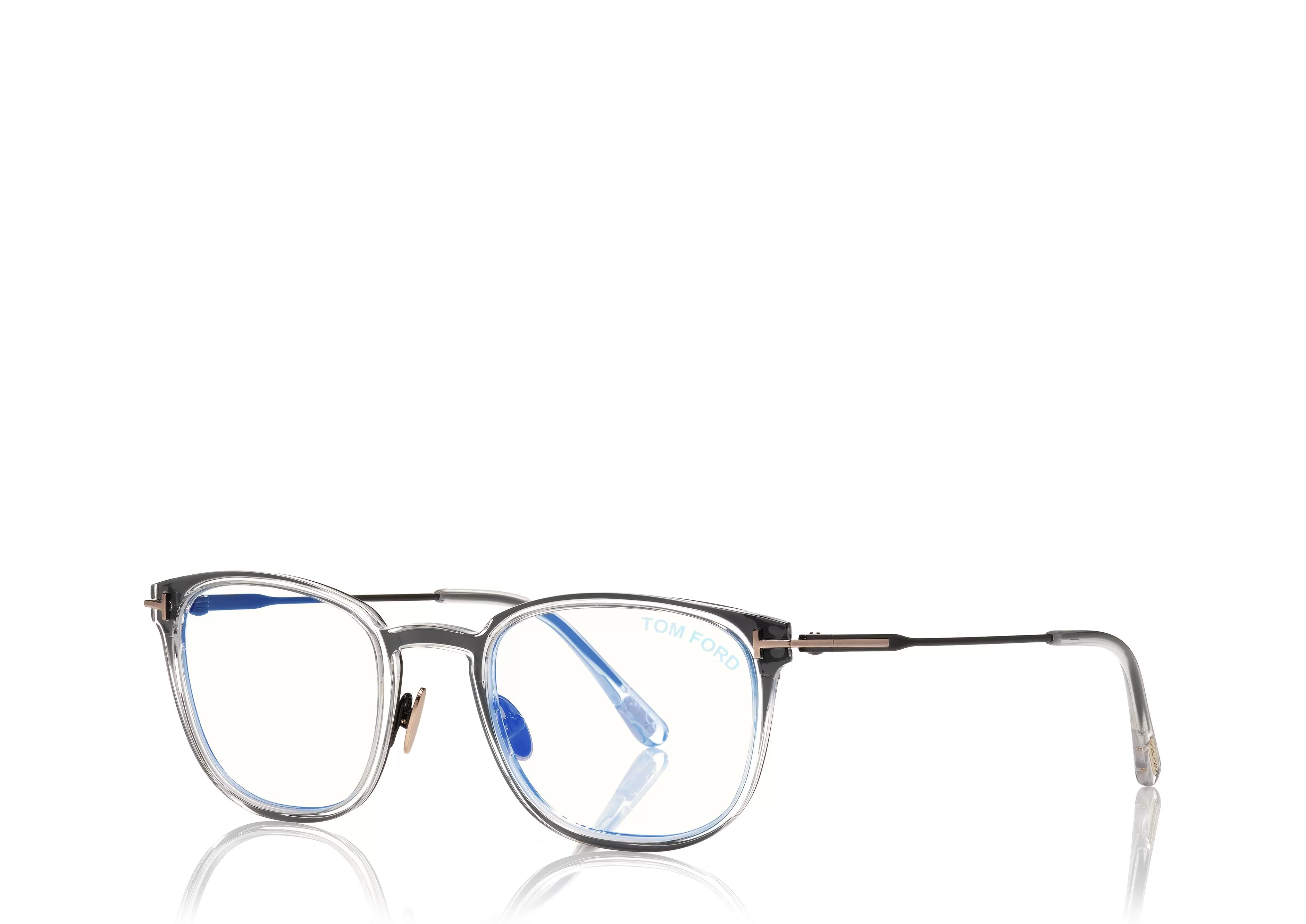 TOM FORD BLUE BLOCK SLIM RECTANGULAR OPTICALS ^EYEWEAR BLUE BLOCK COLLECTION