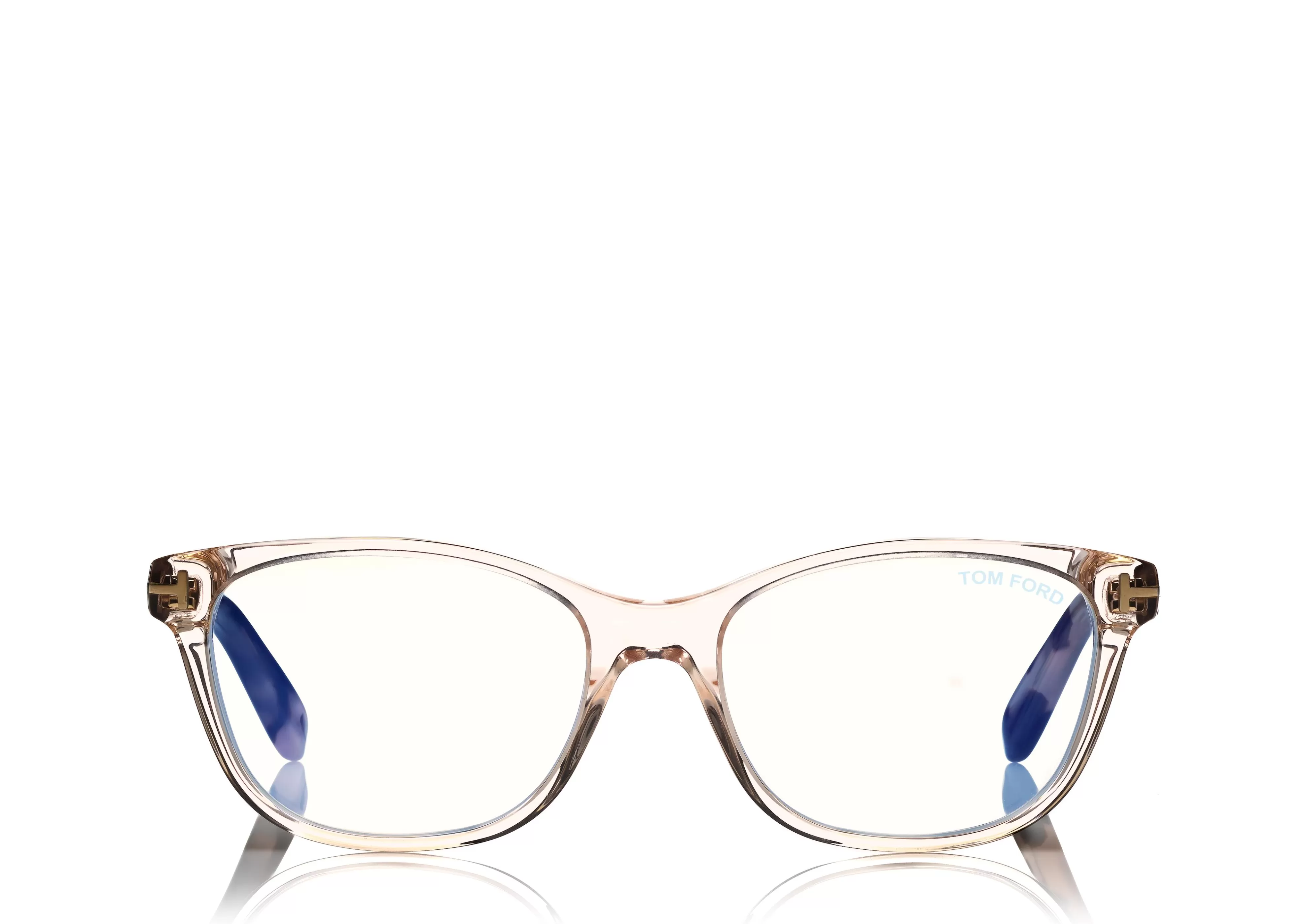 TOM FORD BLUE BLOCK SOFT SQUARE OPTICALS PINK-ICE WHITE^EYEWEAR BLUE BLOCK COLLECTION