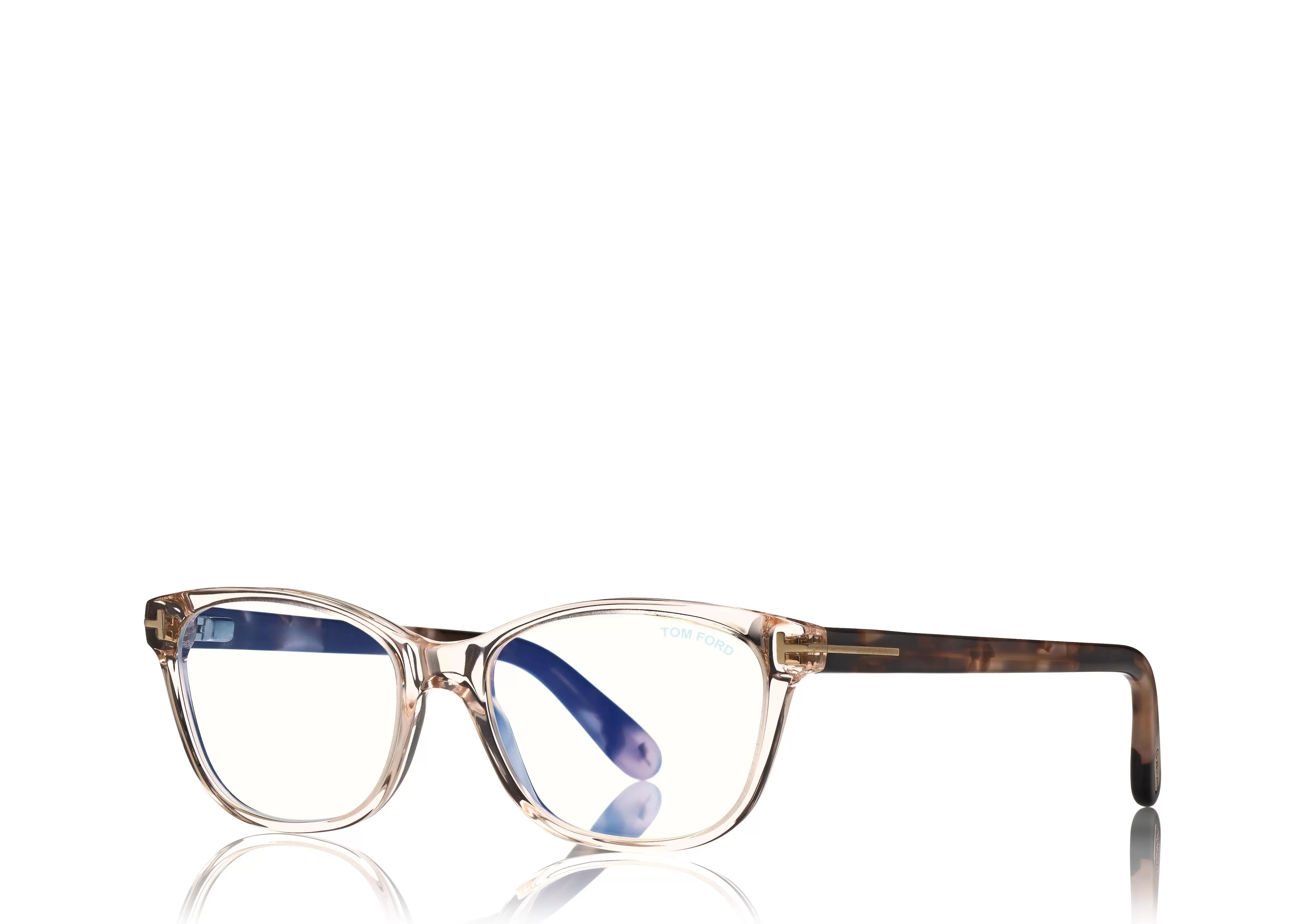 TOM FORD BLUE BLOCK SOFT SQUARE OPTICALS PINK-ICE WHITE^EYEWEAR BLUE BLOCK COLLECTION