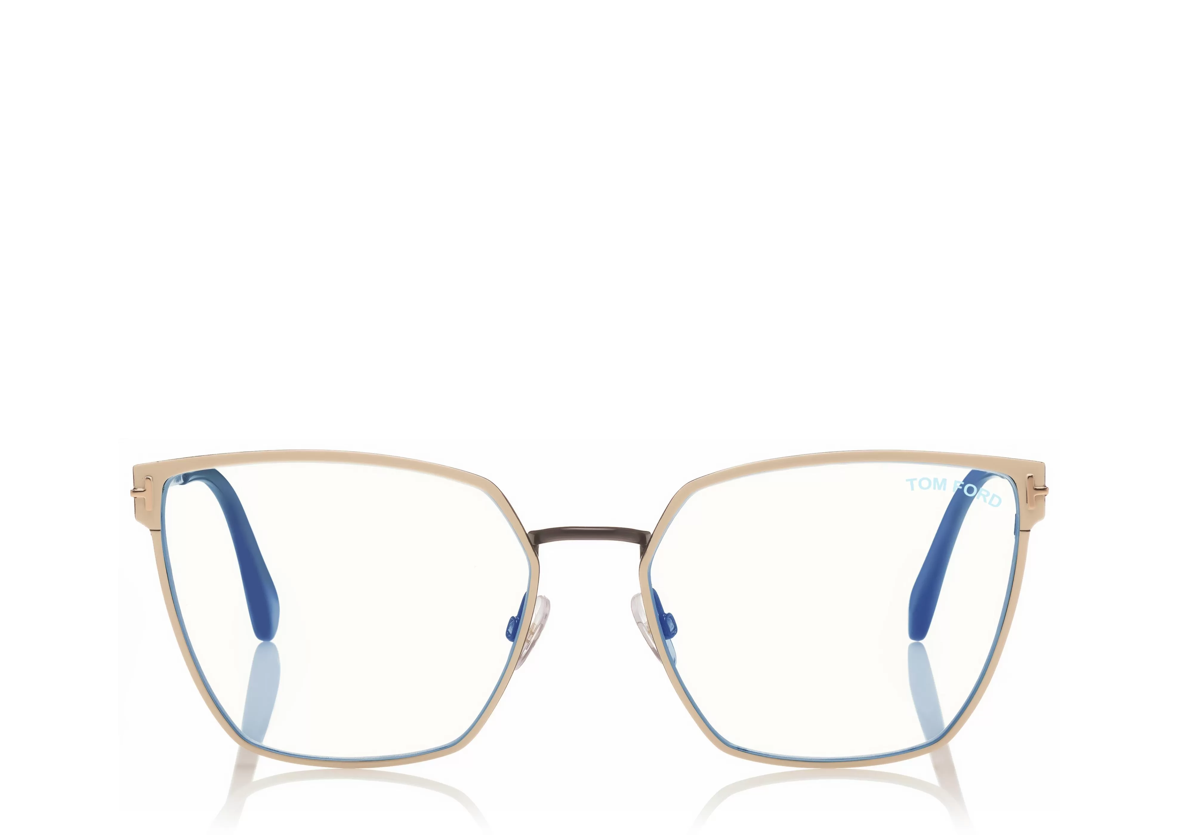 TOM FORD BLUE BLOCK SOFT SQUARE OPTICALS BLACK/IVORY^EYEWEAR | EYEWEAR BLUE BLOCK COLLECTION | BLUE BLOCK COLLECTION