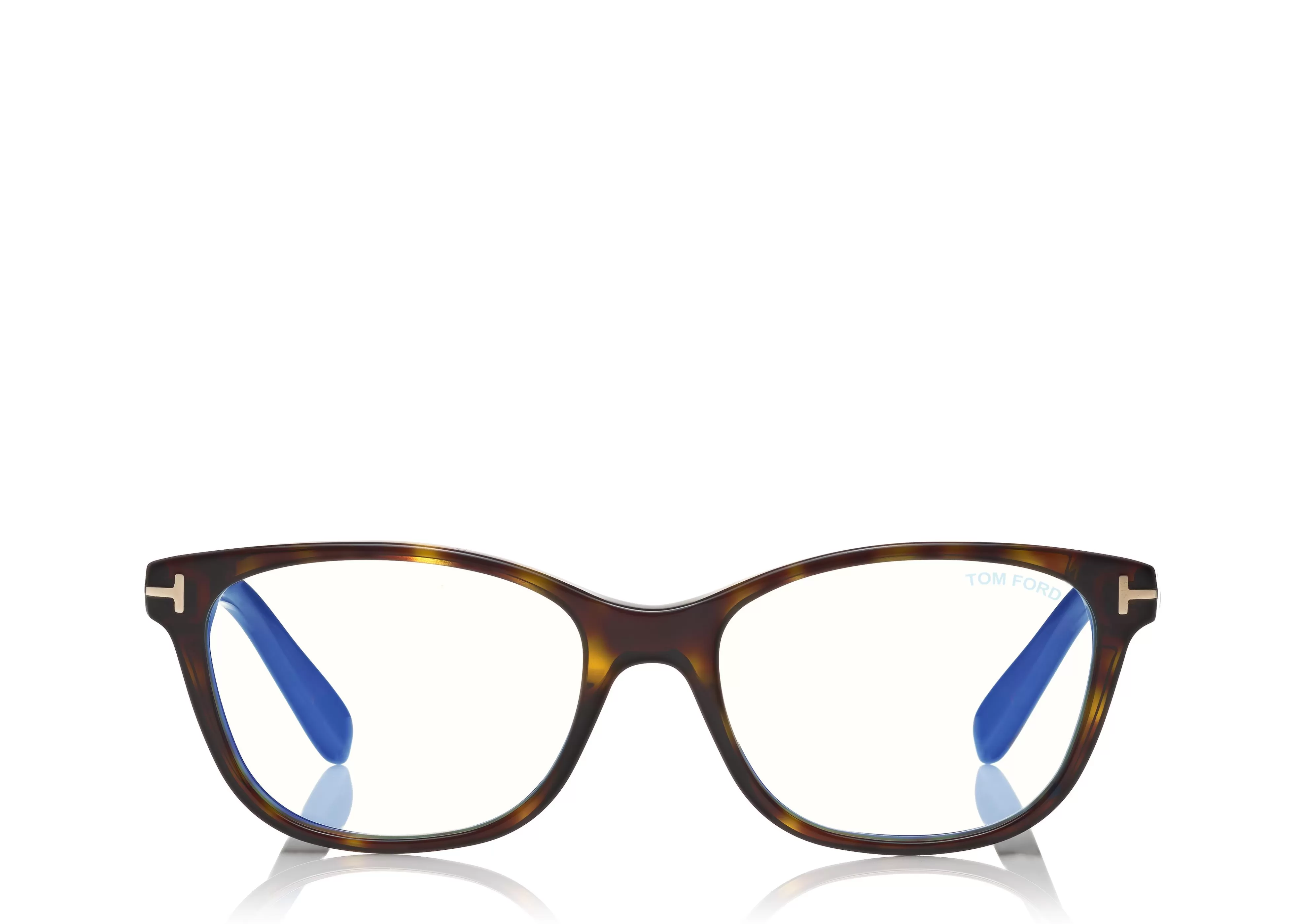 TOM FORD BLUE BLOCK SOFT SQUARE OPTICALS DARK HAVANA^EYEWEAR BLUE BLOCK COLLECTION