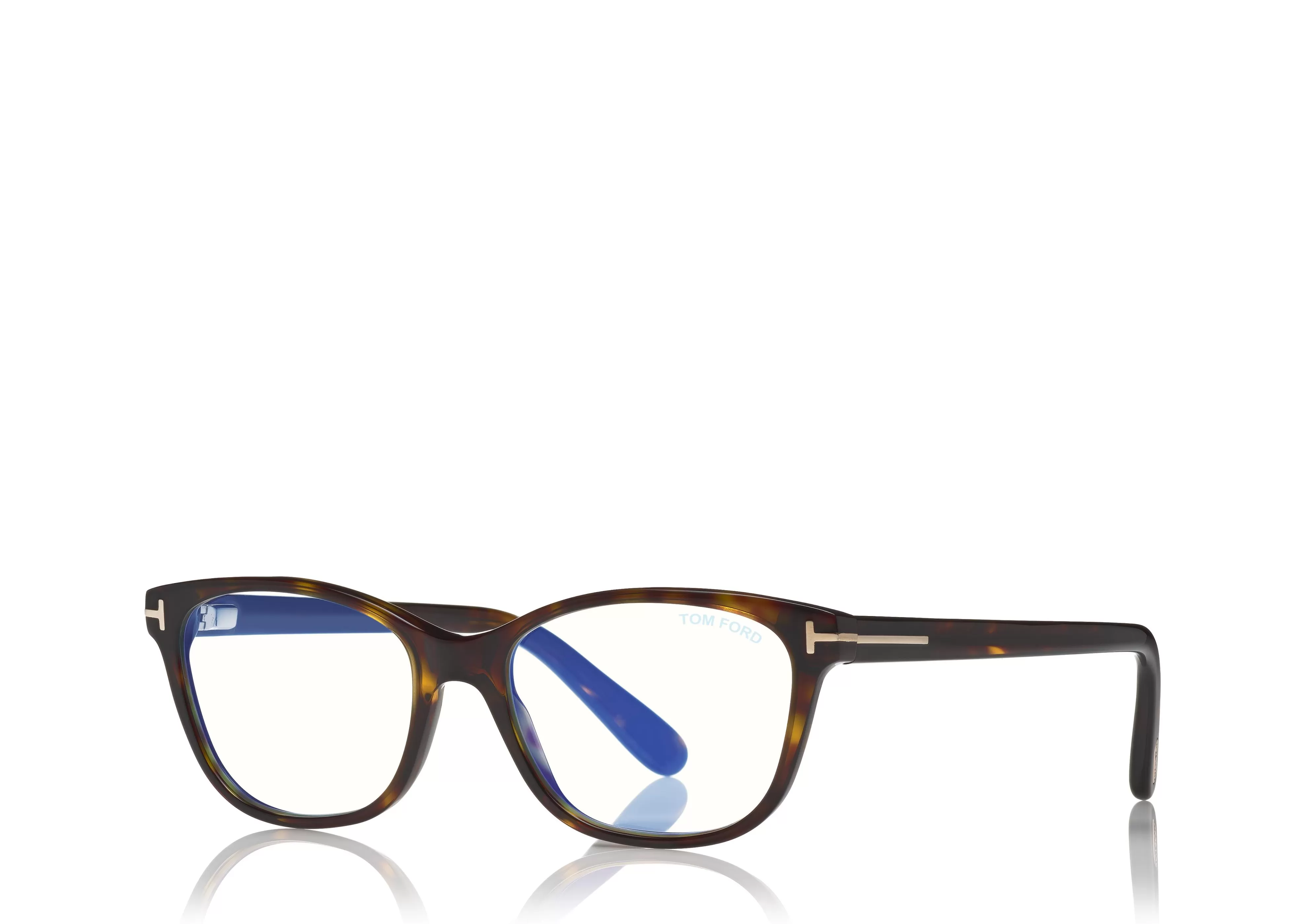 TOM FORD BLUE BLOCK SOFT SQUARE OPTICALS DARK HAVANA^EYEWEAR BLUE BLOCK COLLECTION