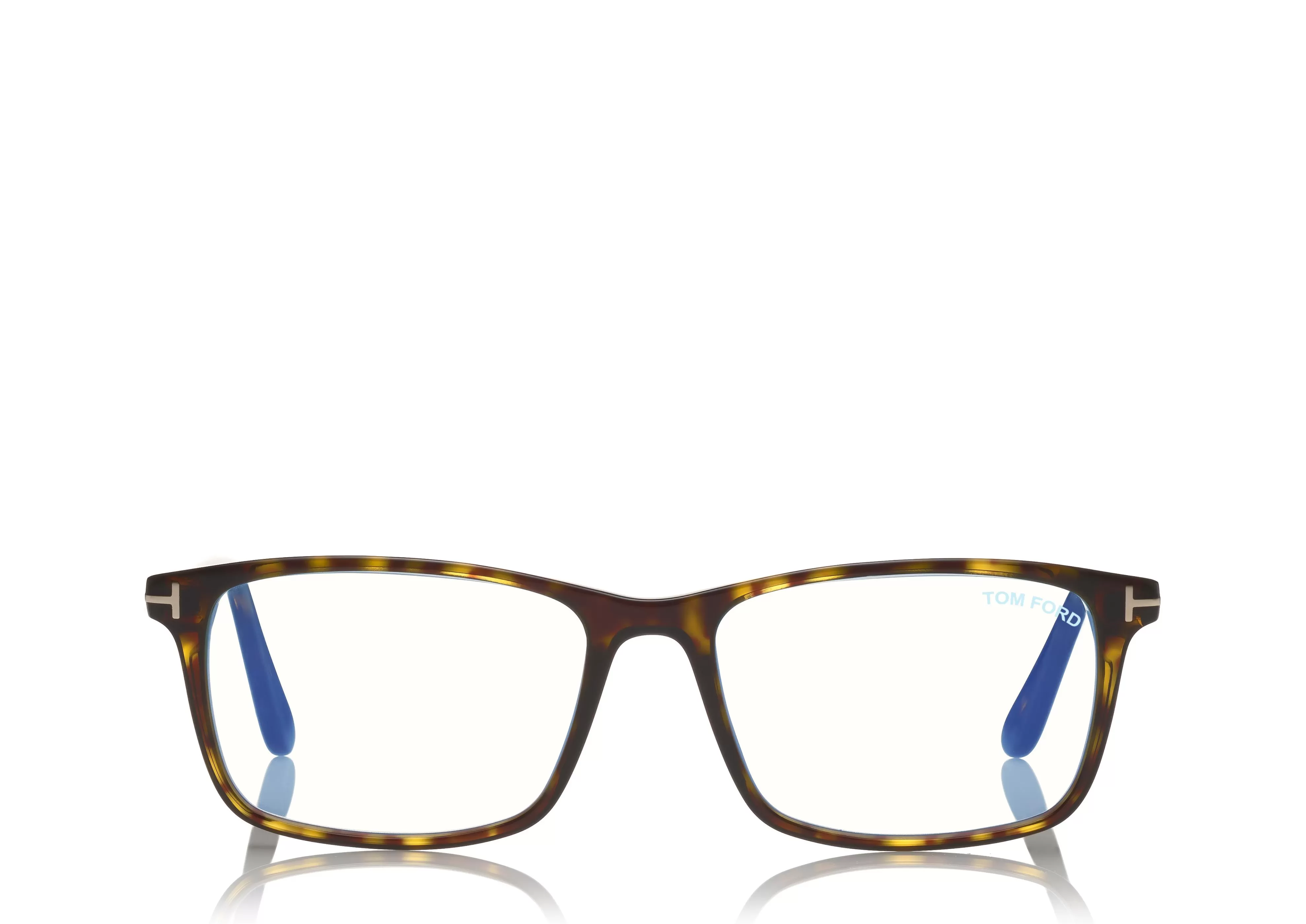 TOM FORD BLUE BLOCK SOFT SQUARE OPTICALS DARK HAVANA^EYEWEAR BLUE BLOCK COLLECTION