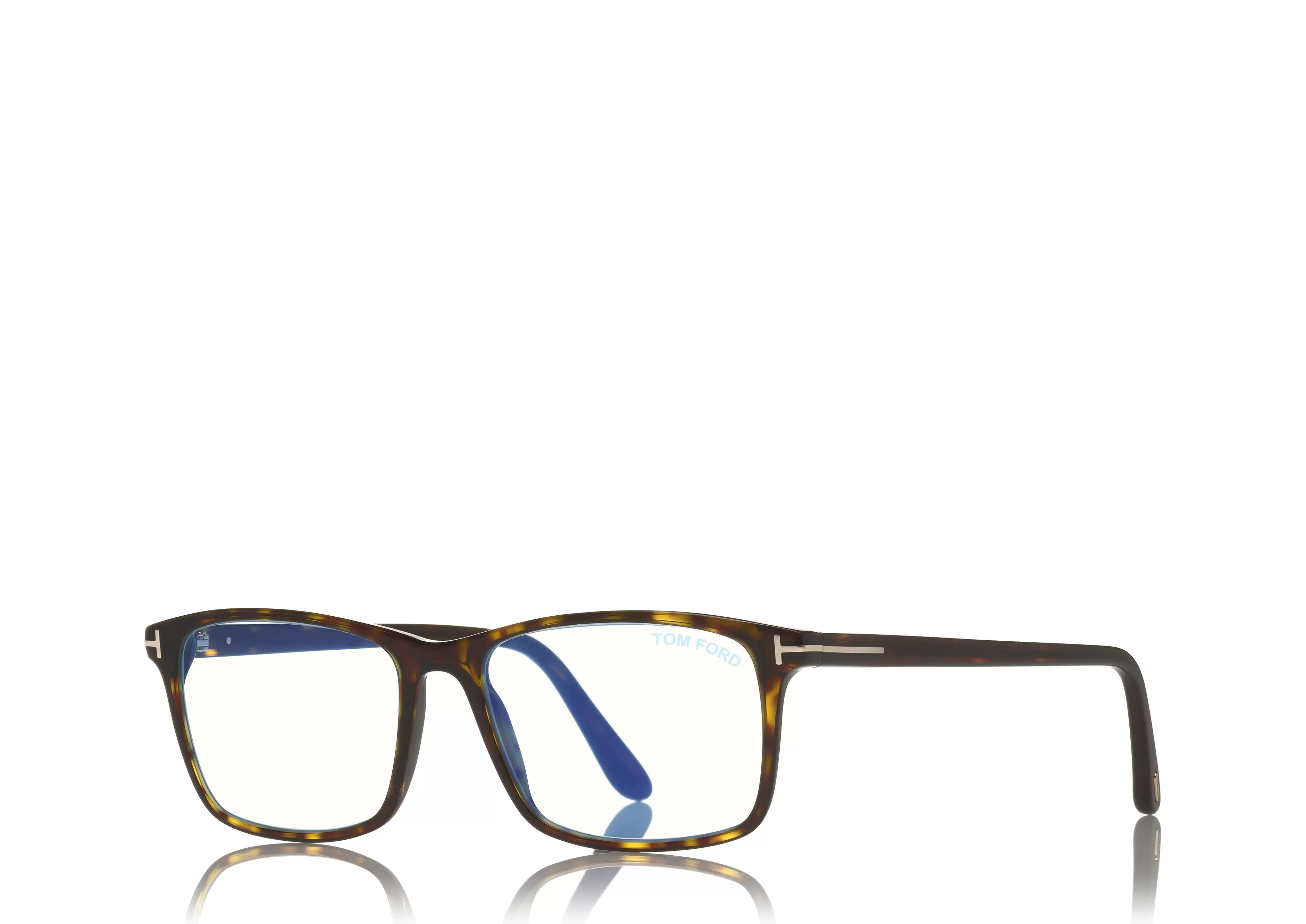 TOM FORD BLUE BLOCK SOFT SQUARE OPTICALS DARK HAVANA^EYEWEAR BLUE BLOCK COLLECTION