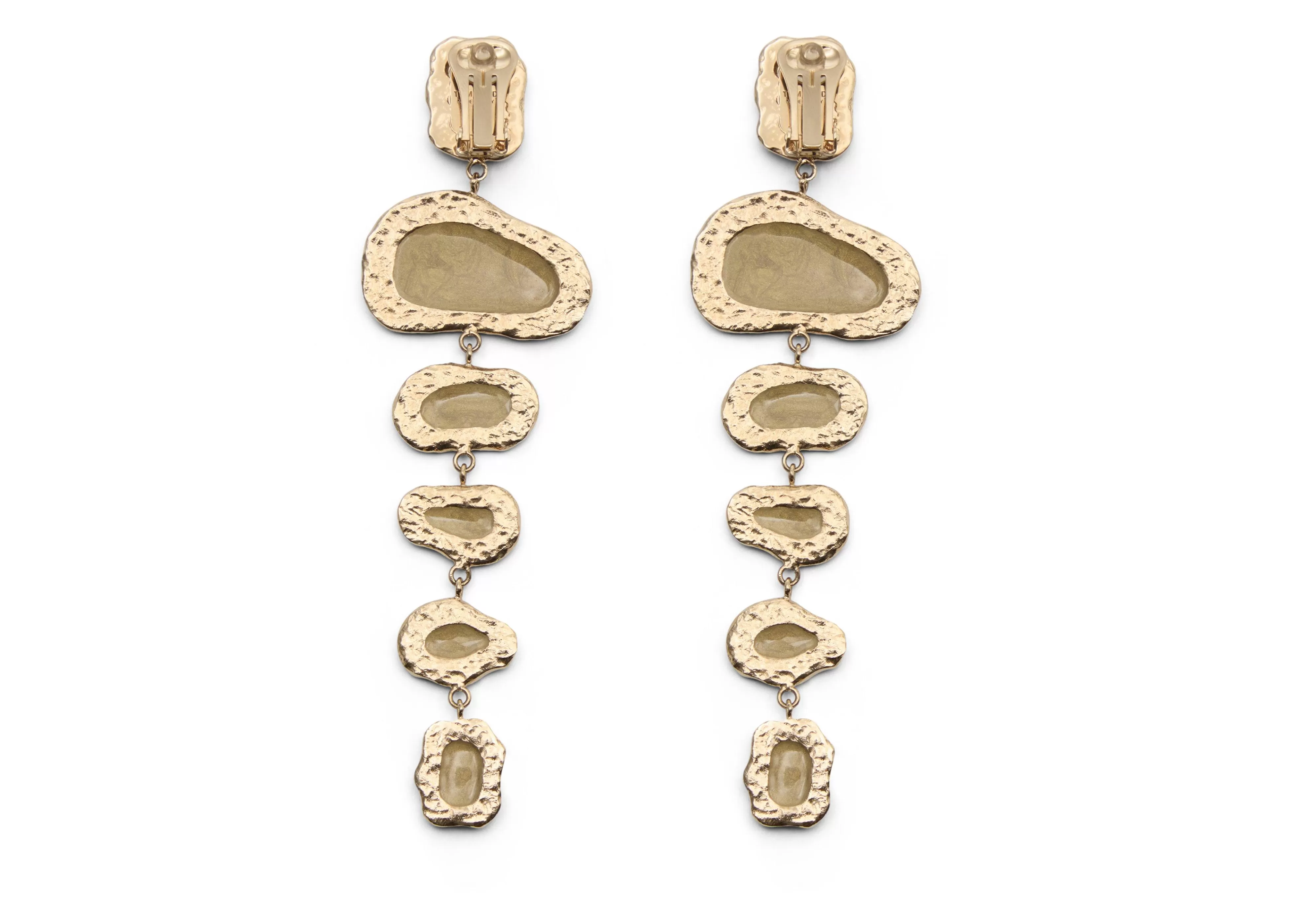 TOM FORD BRASS AND PLEXIGLASS MIRROR EARRINGS PALE GOLD^WOMEN | WOMEN Jewelry | Accessories