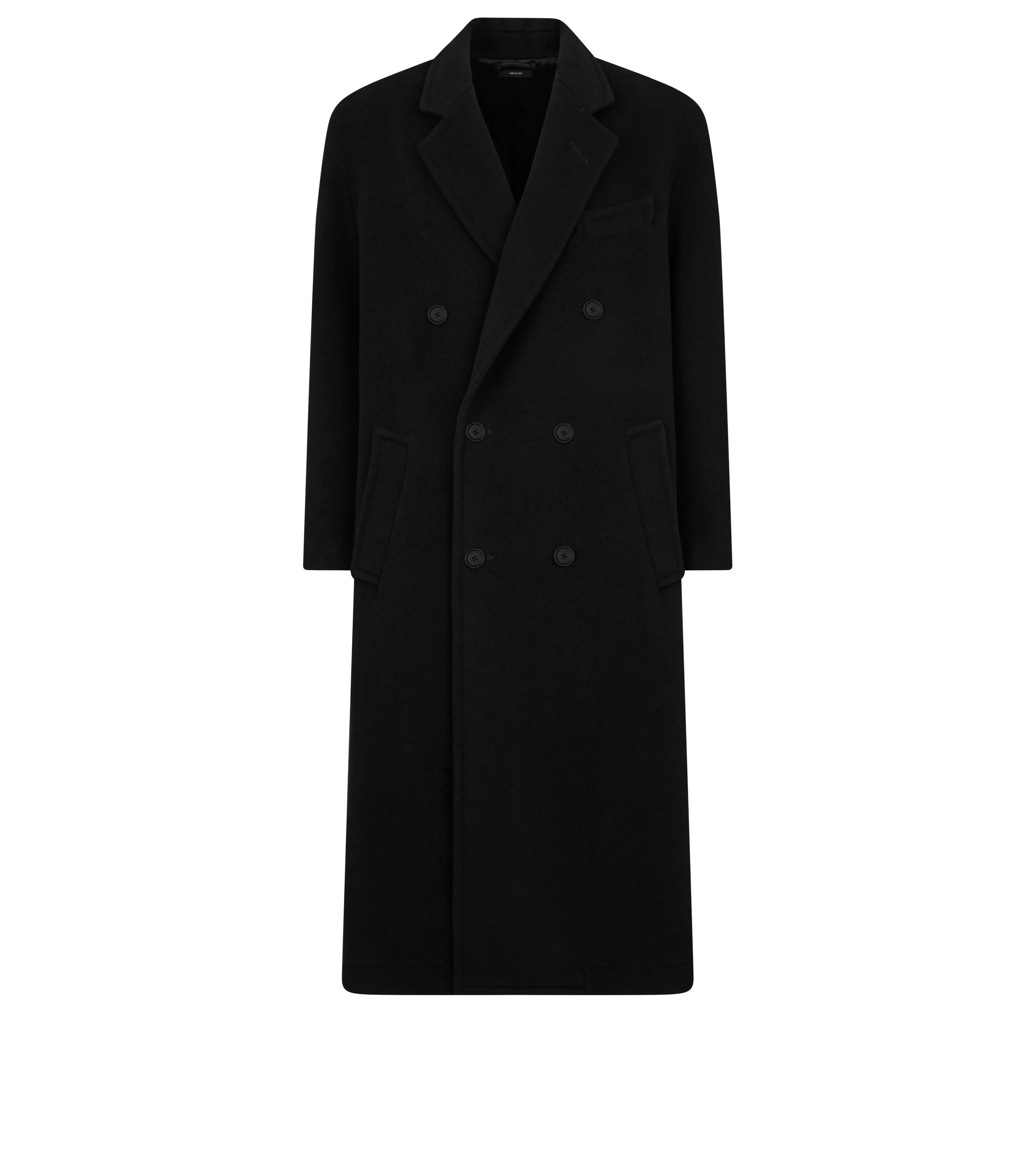 TOM FORD BRUSHED HERRINGBONE COAT BLACK^MEN Outerwear