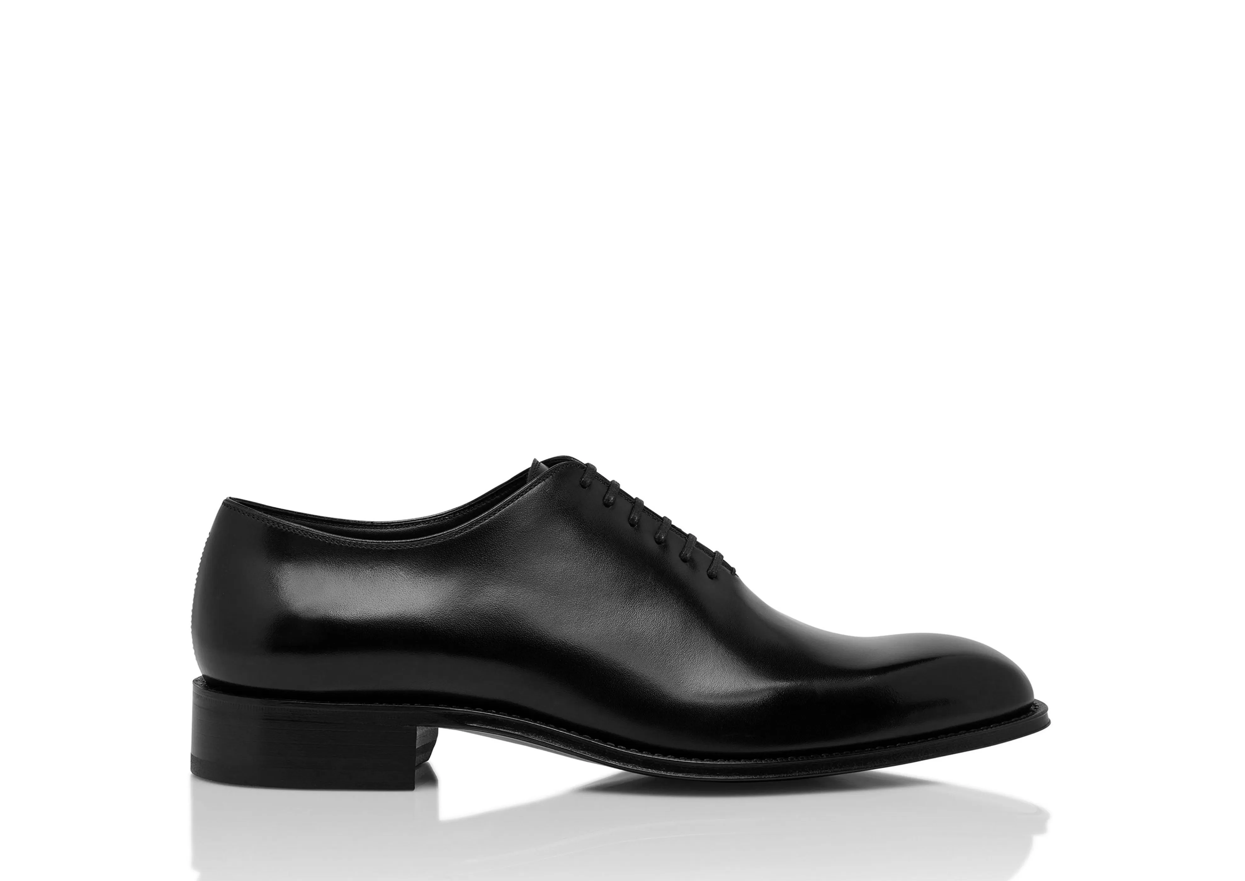 TOM FORD BURNISHED LEATHER CLAYDON LACE UP BLACK^MEN | MEN Lace-ups | Evening