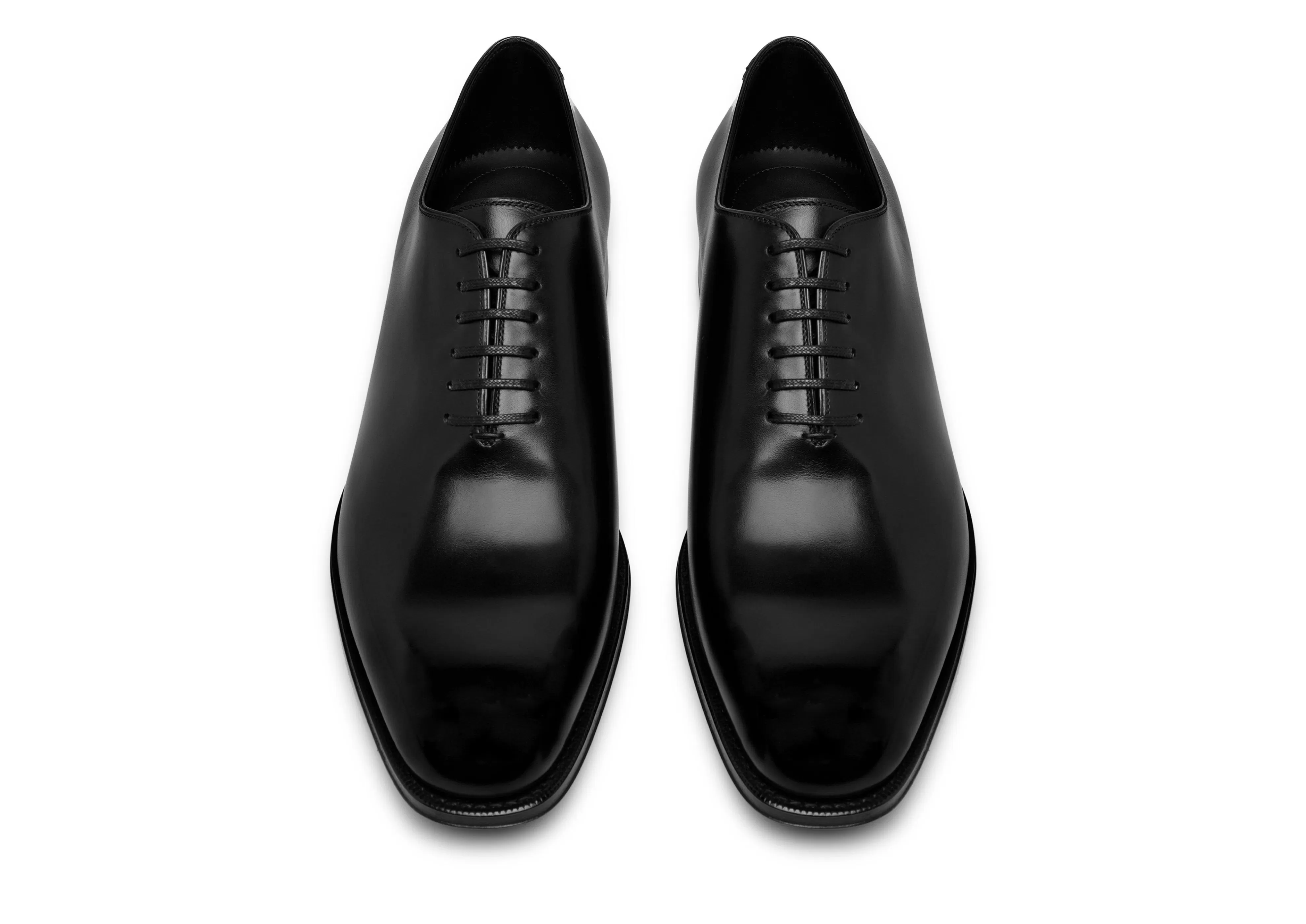 TOM FORD BURNISHED LEATHER CLAYDON LACE UP BLACK^MEN | MEN Lace-ups | Evening