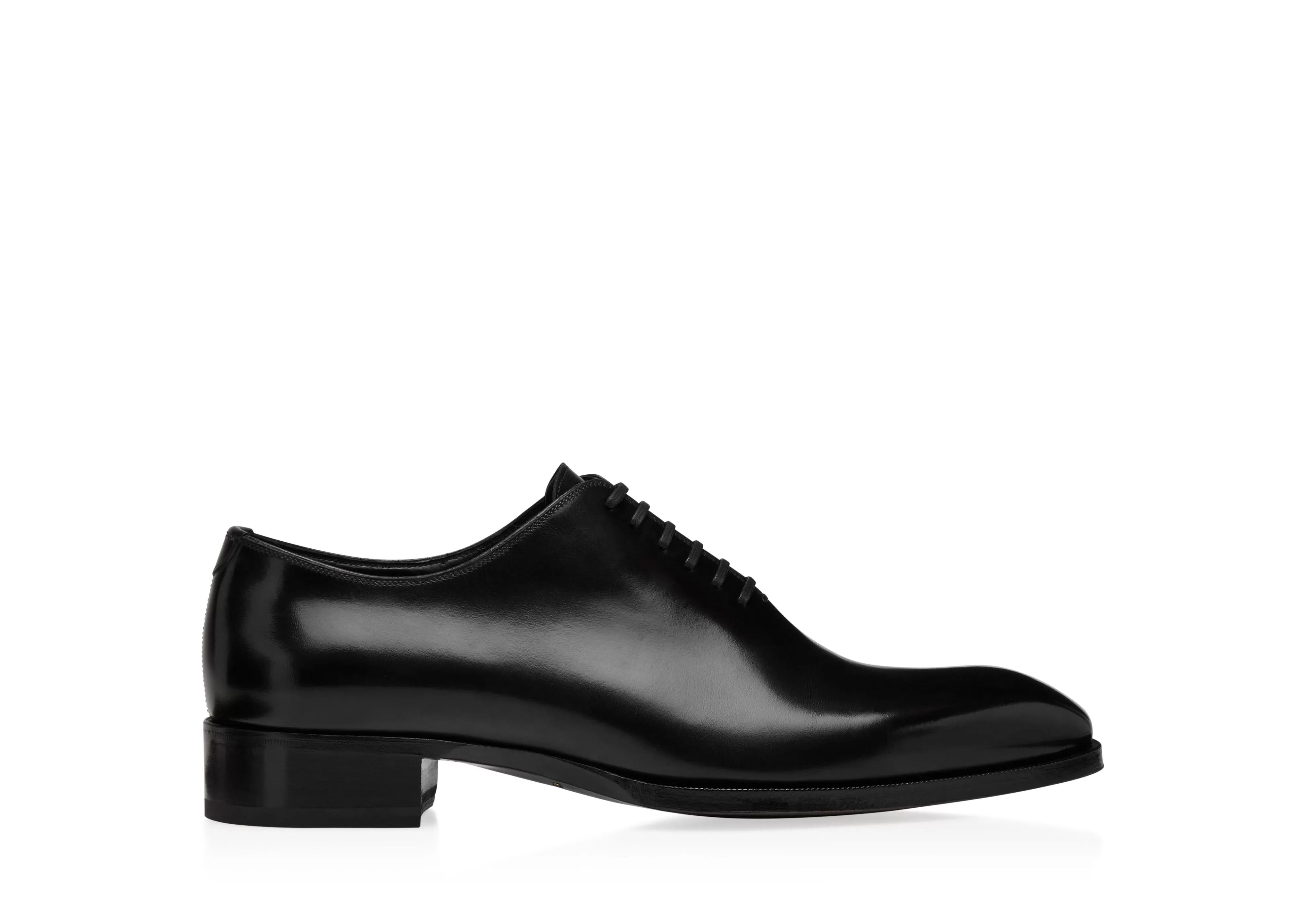 TOM FORD BURNISHED LEATHER ELKAN LACE UP BLACK^MEN Lace-ups