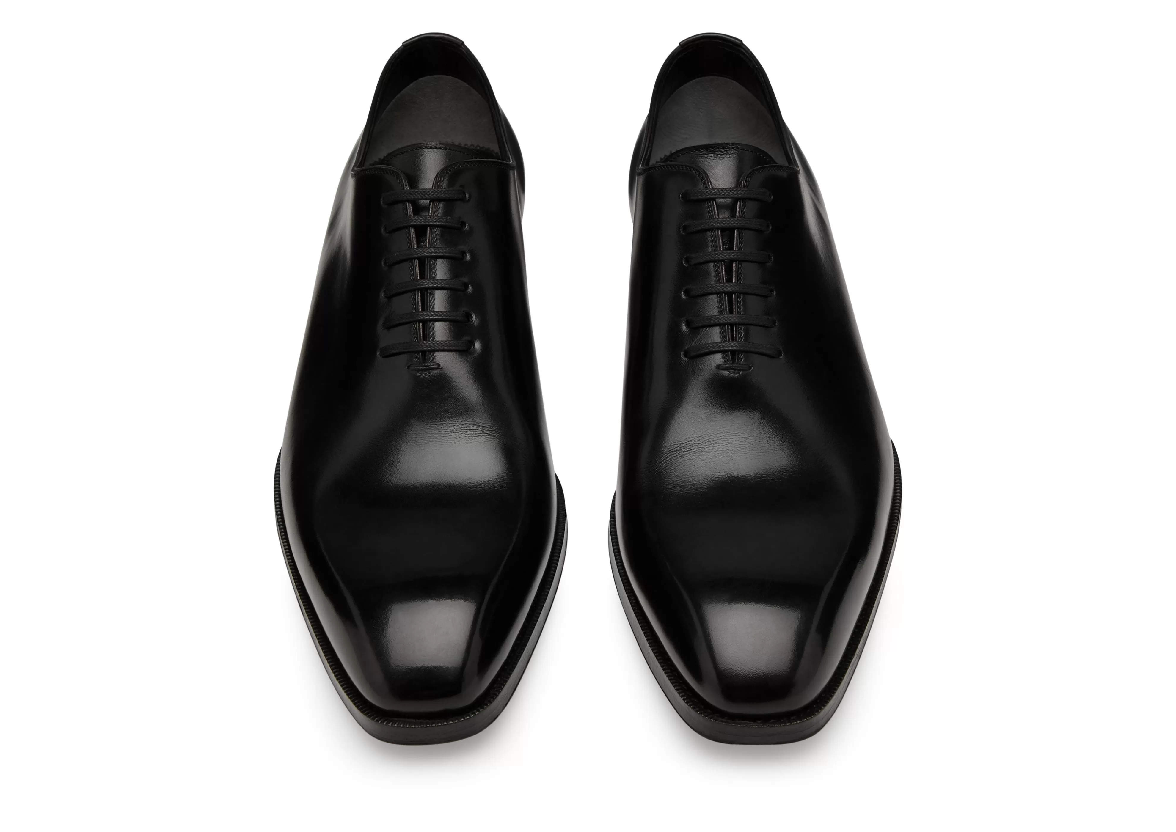 TOM FORD BURNISHED LEATHER ELKAN LACE UP BLACK^MEN Lace-ups