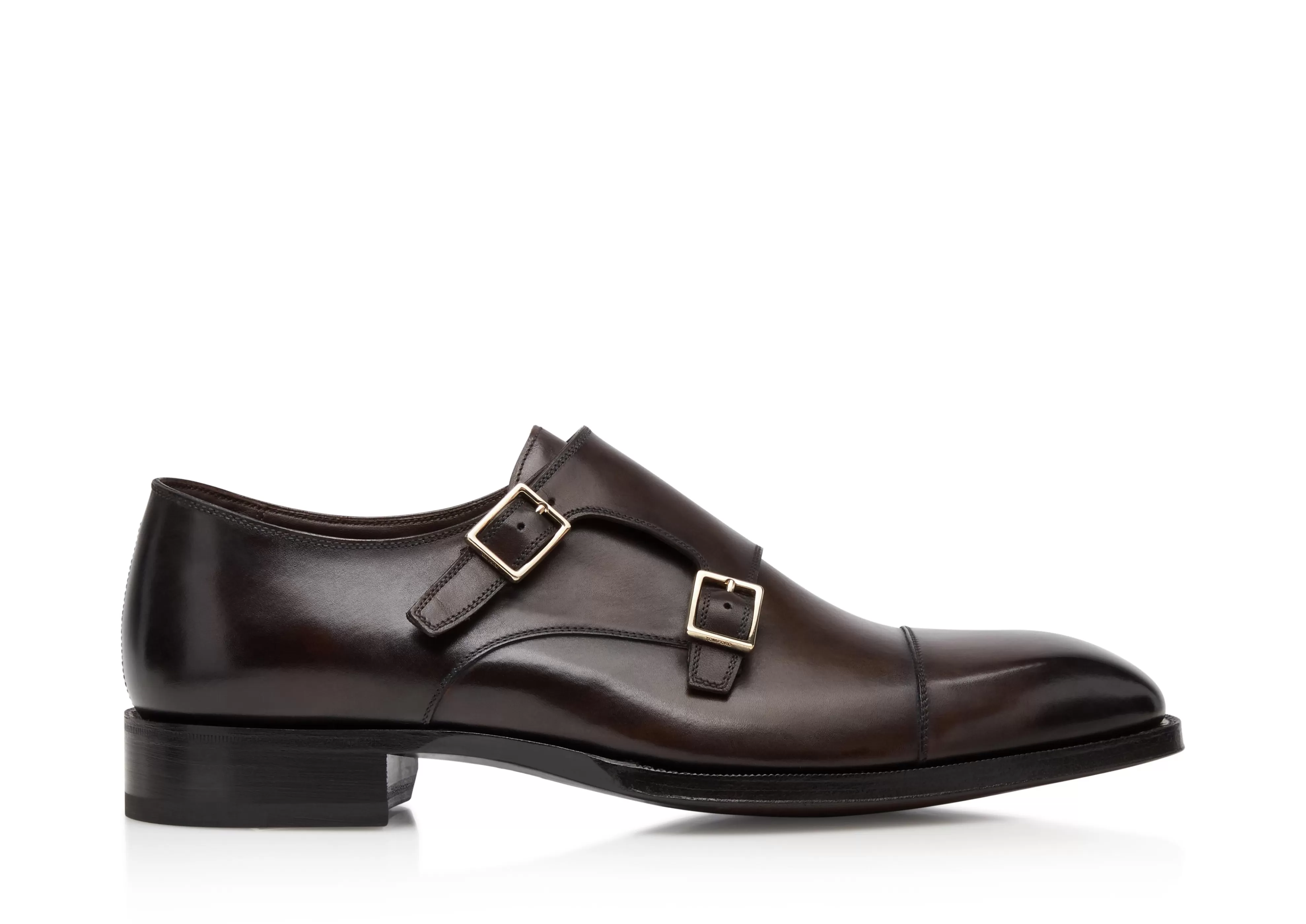 TOM FORD BURNISHED LEATHER ELKAN MONK STRAP BRUNO^MEN Monk Straps