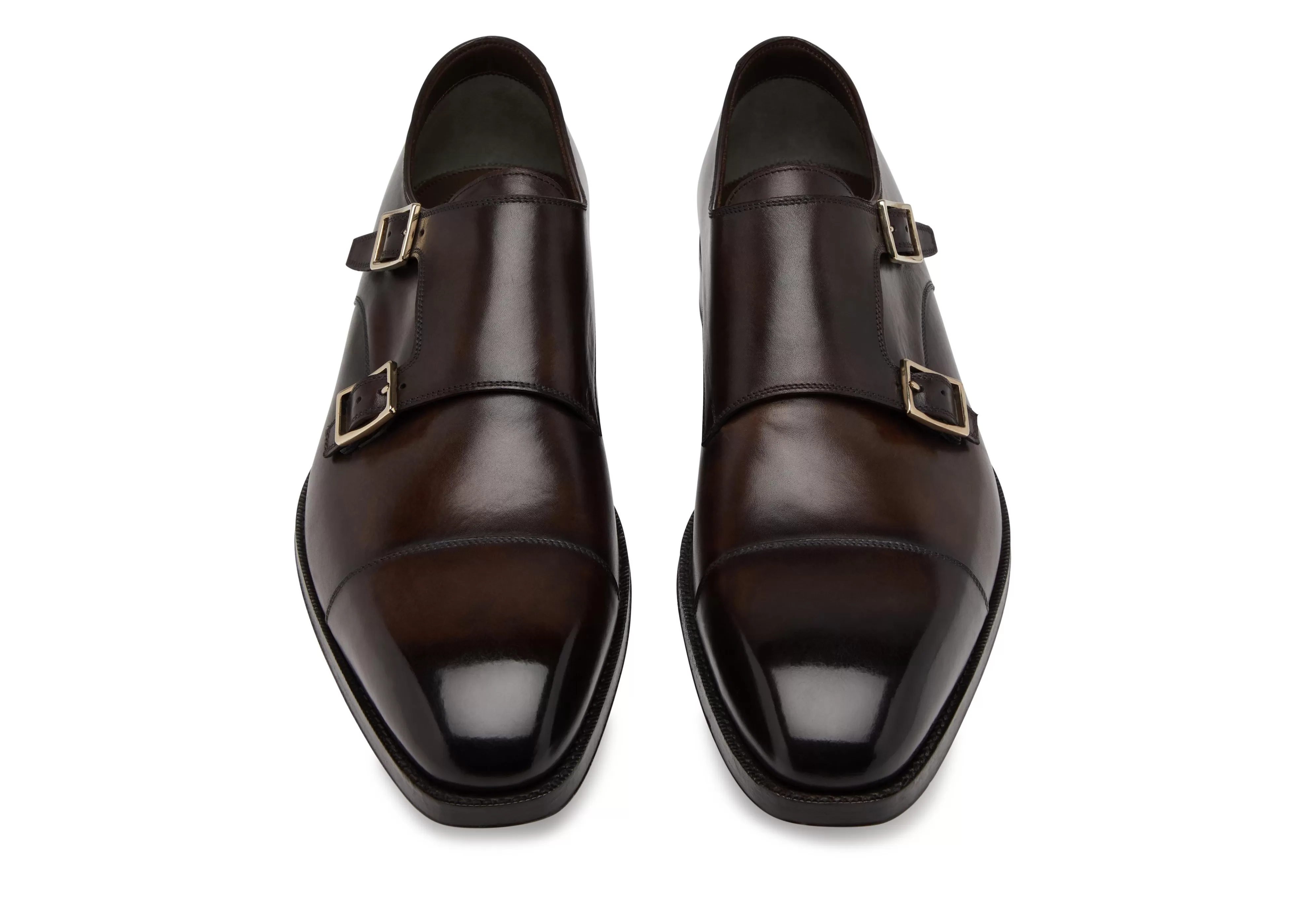 TOM FORD BURNISHED LEATHER ELKAN MONK STRAP BRUNO^MEN Monk Straps