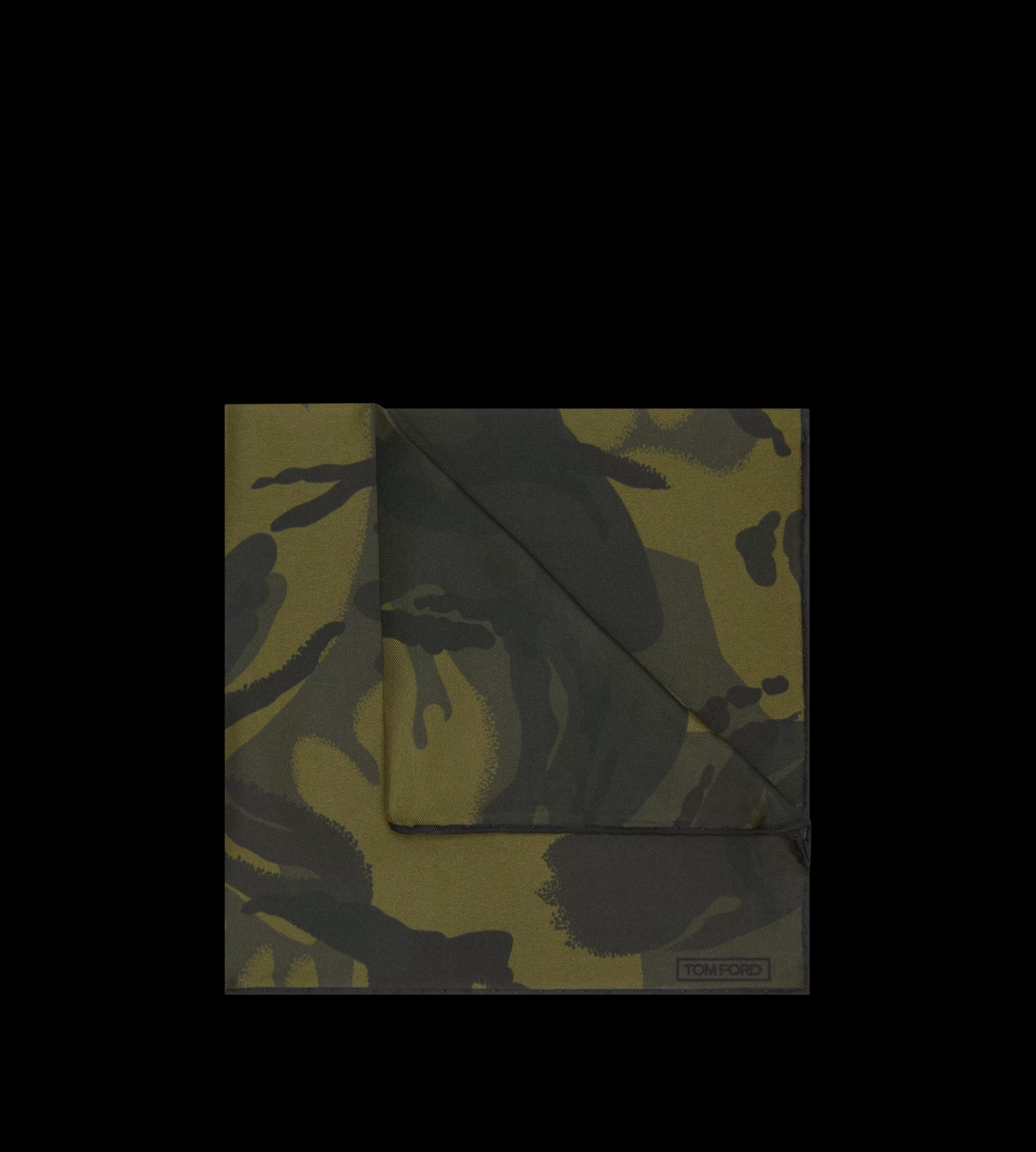 TOM FORD CAMO POCKET SQUARE GREEN^MEN | MEN Pocket Squares | SPRING 24