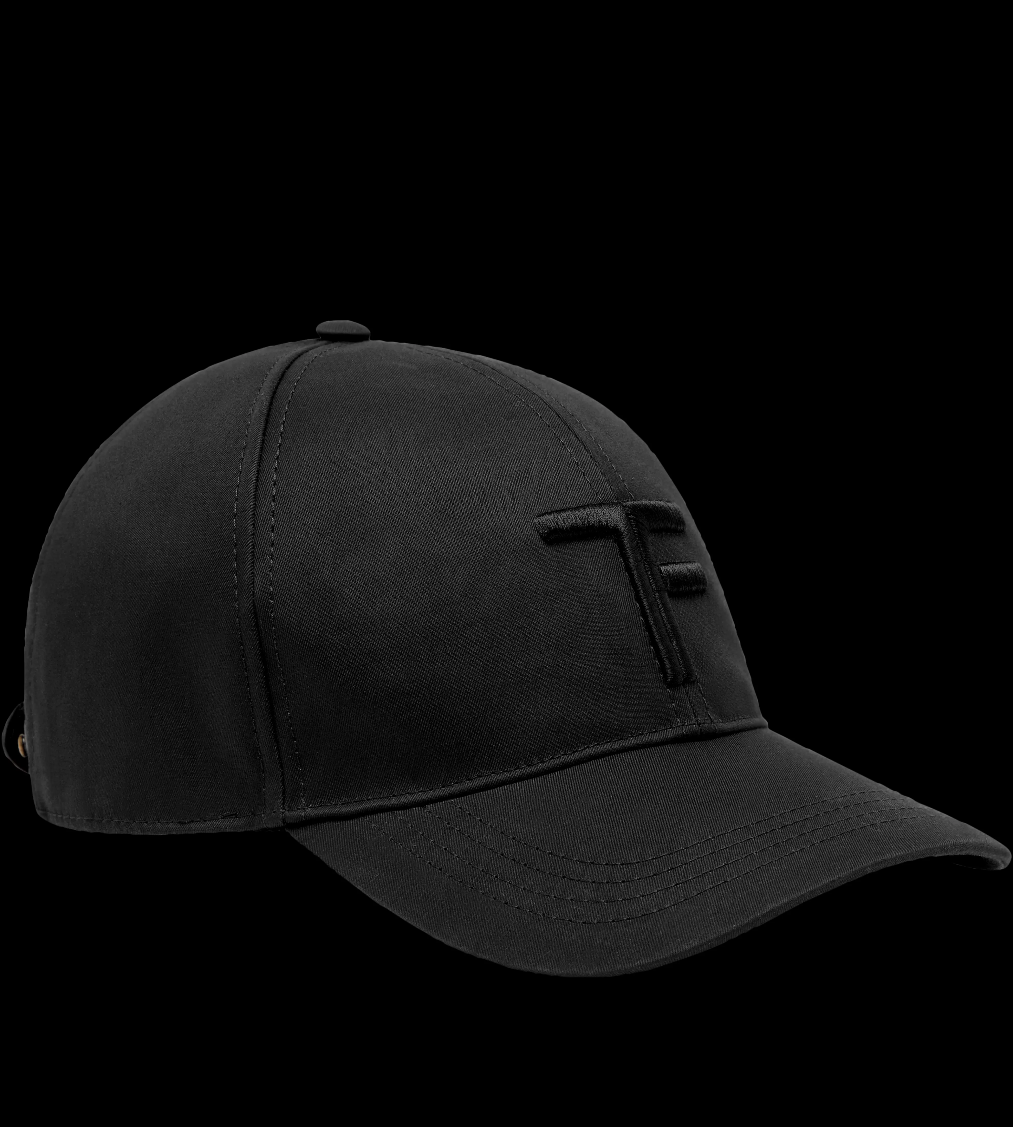 TOM FORD CANVAS AND SMOOTH LEATHER CAP BLACK^MEN JETSETTER EDIT