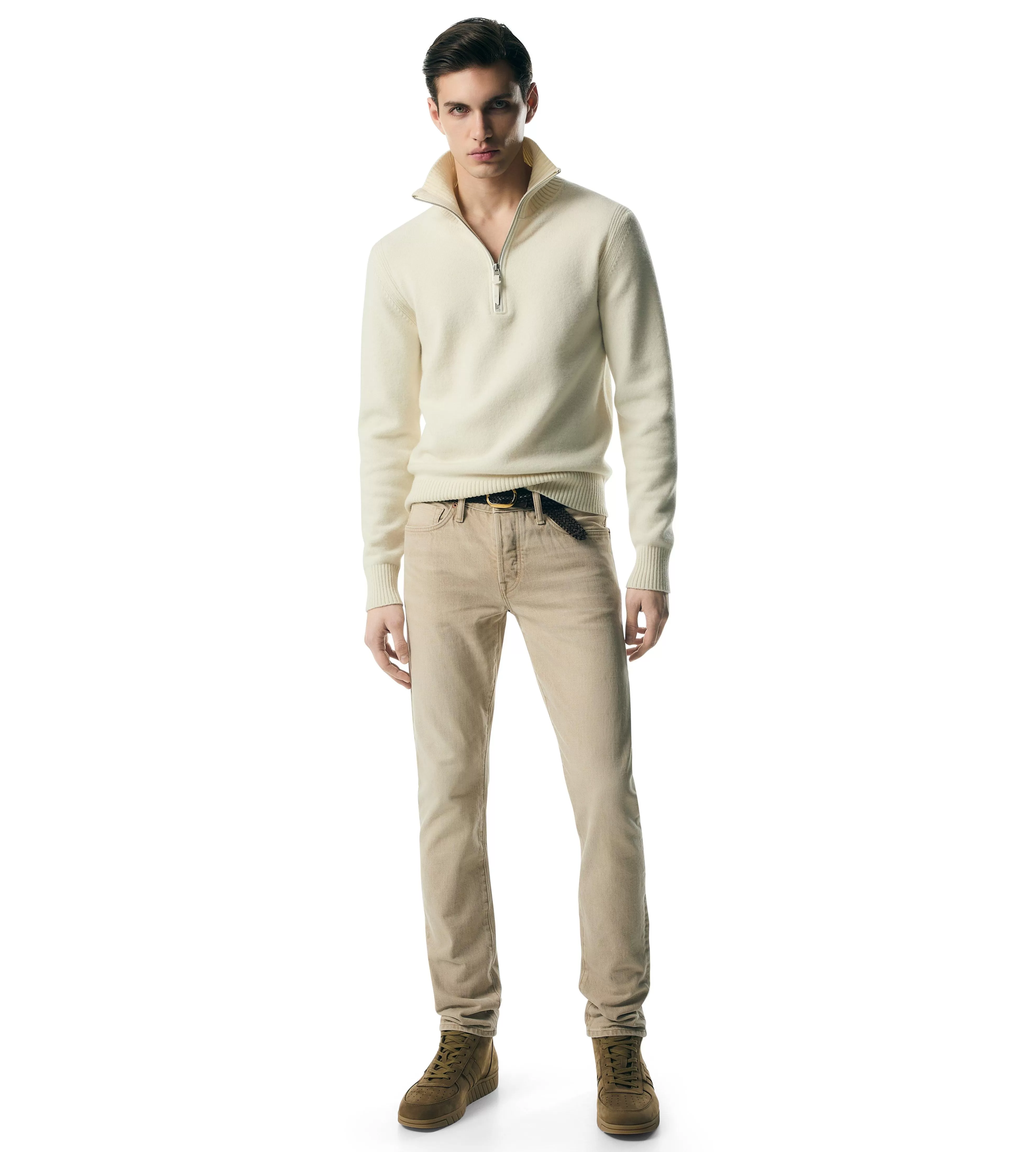 TOM FORD CASHMERE BLEND HALF ZIP ^MEN Knitwear