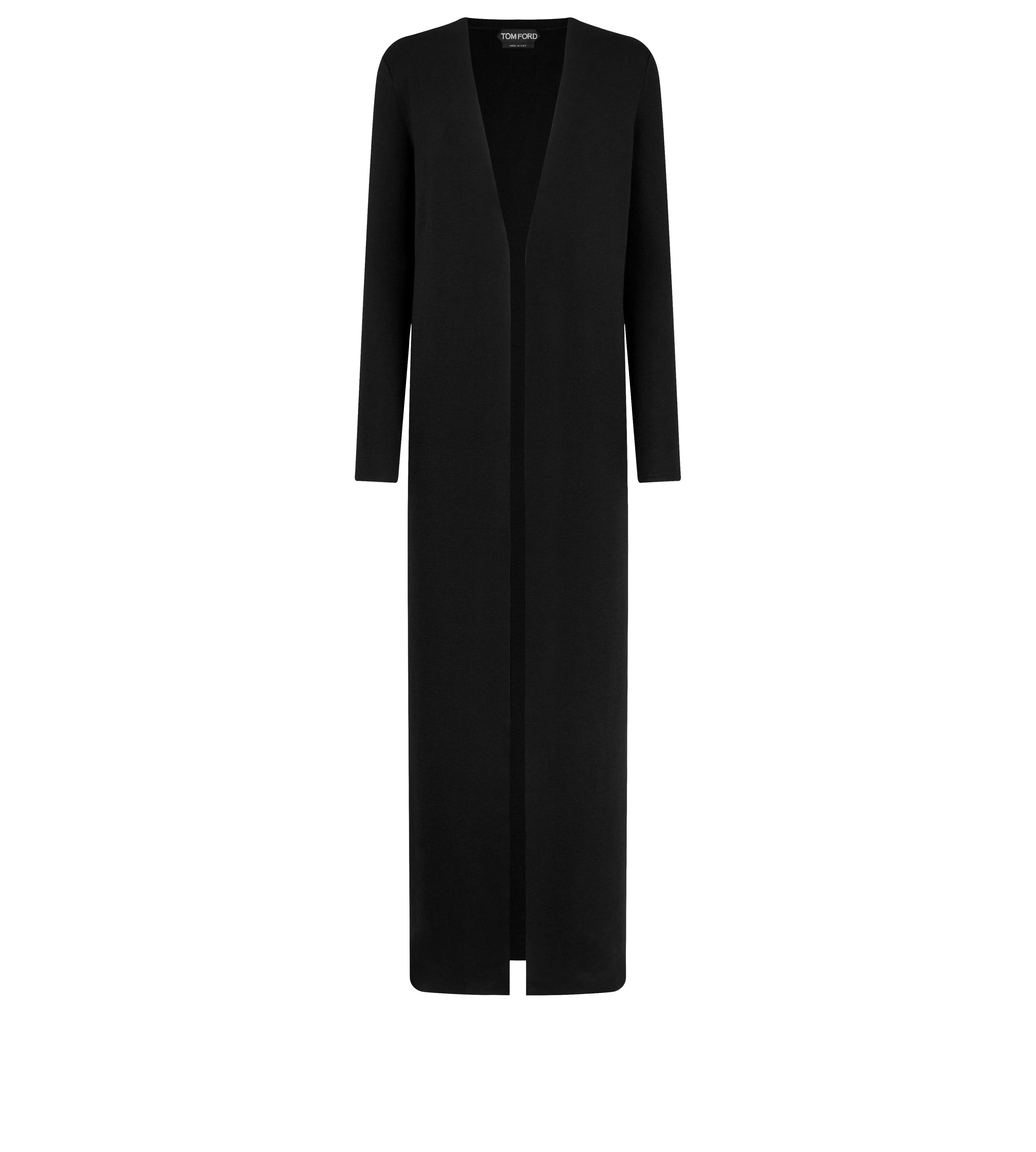 TOM FORD CASHMERE SILK MAXI CARDIGAN BLACK^WOMEN Knitwear