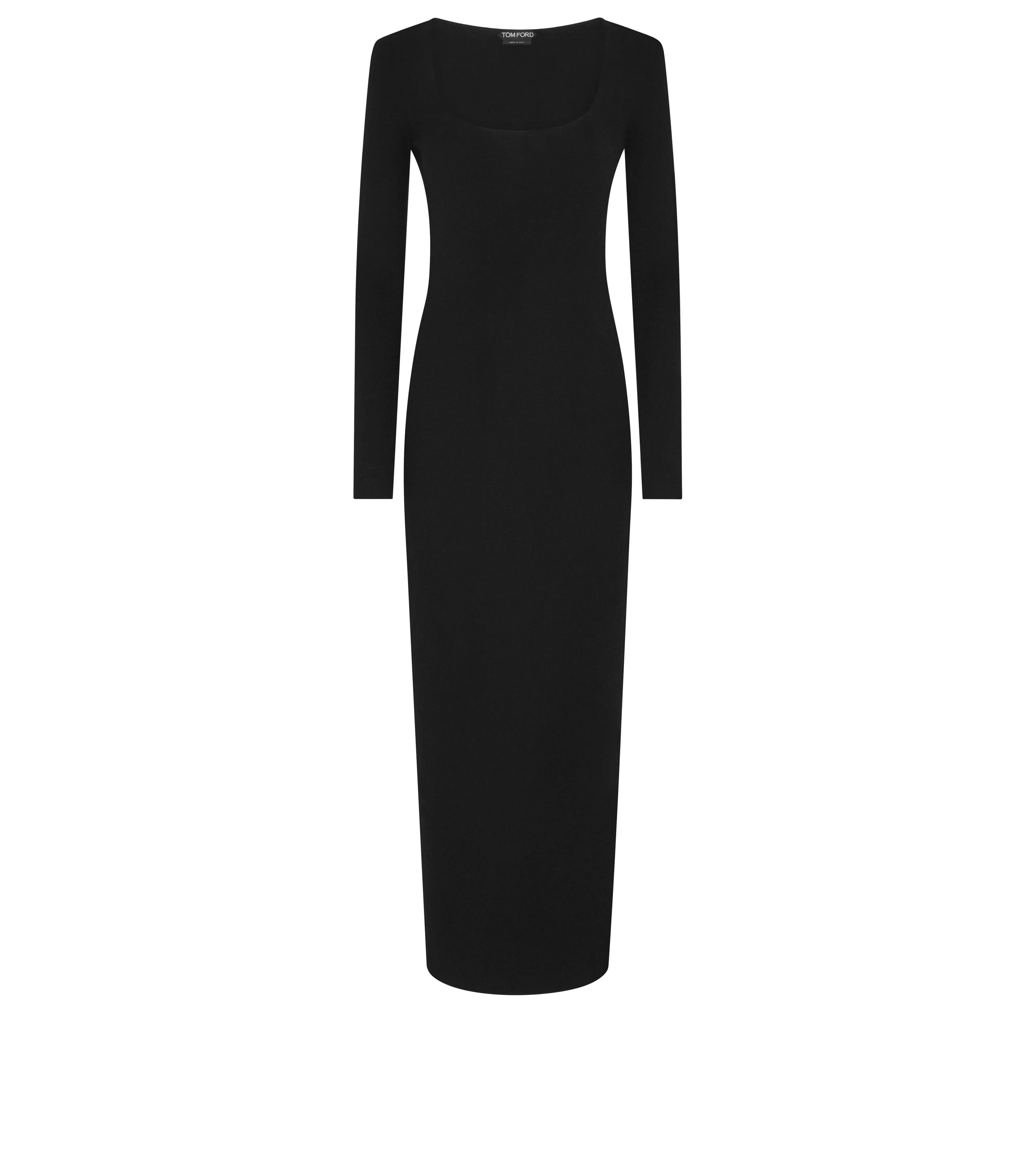 TOM FORD CASHMERE SILK SQUARE NECK DRESS BLACK^WOMEN Knitwear