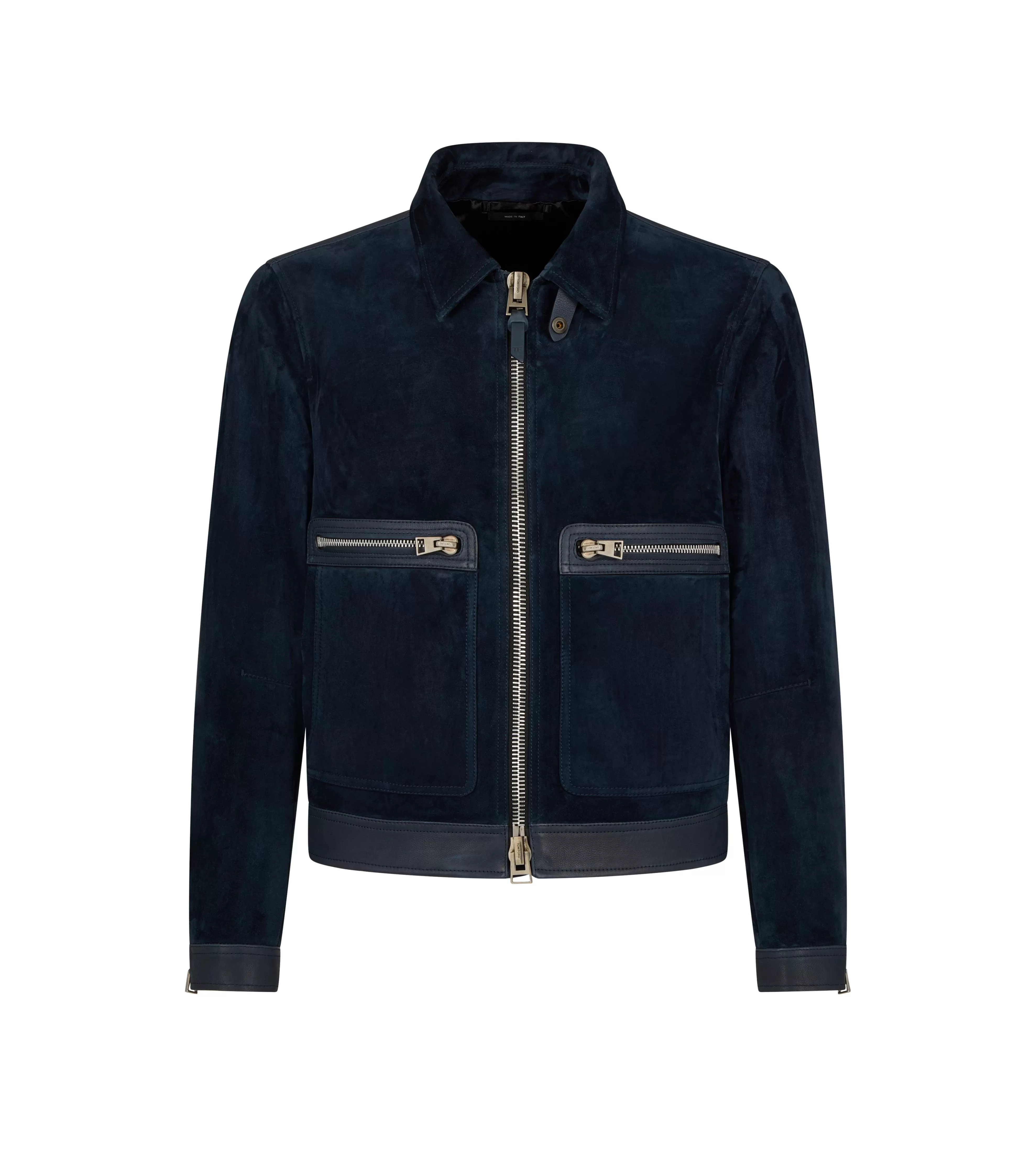 TOM FORD CASHMERE SUEDE BLOUSON NAVY^MEN Outerwear