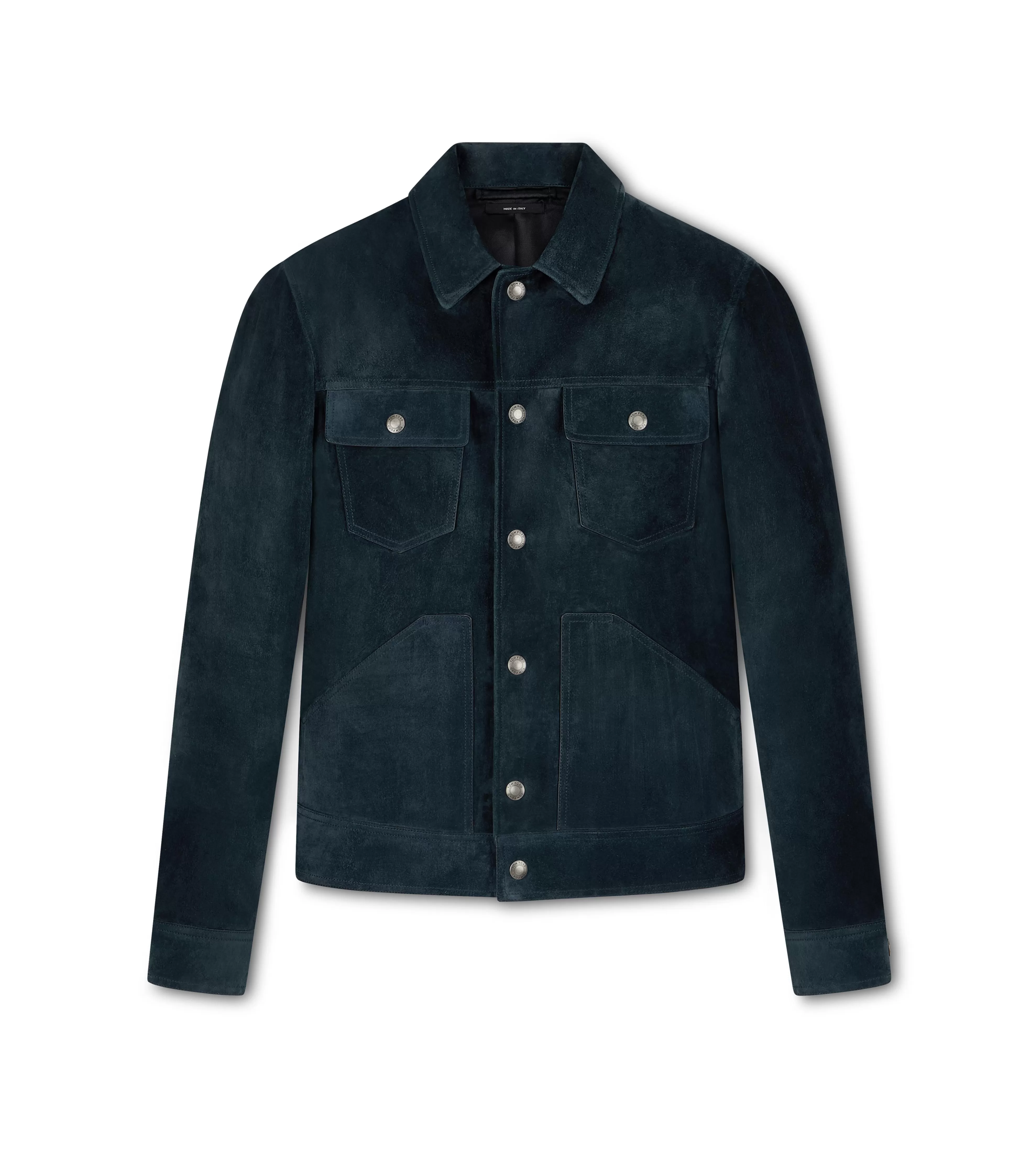 TOM FORD CASHMERE SUEDE WESTERN JACKET PETROL^MEN Outerwear