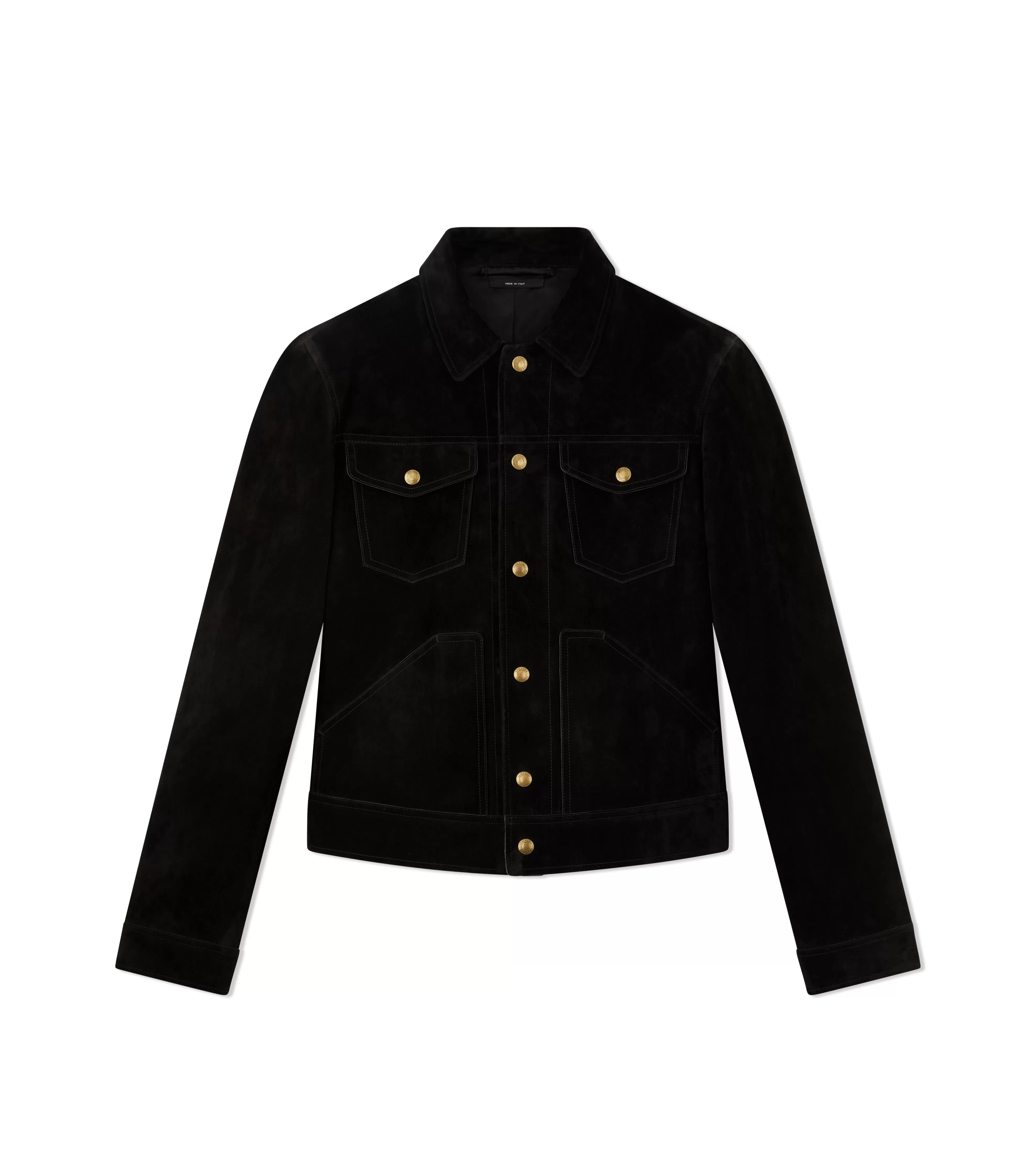 TOM FORD CASHMERE SUEDE WESTERN JACKET BLACK^MEN Outerwear