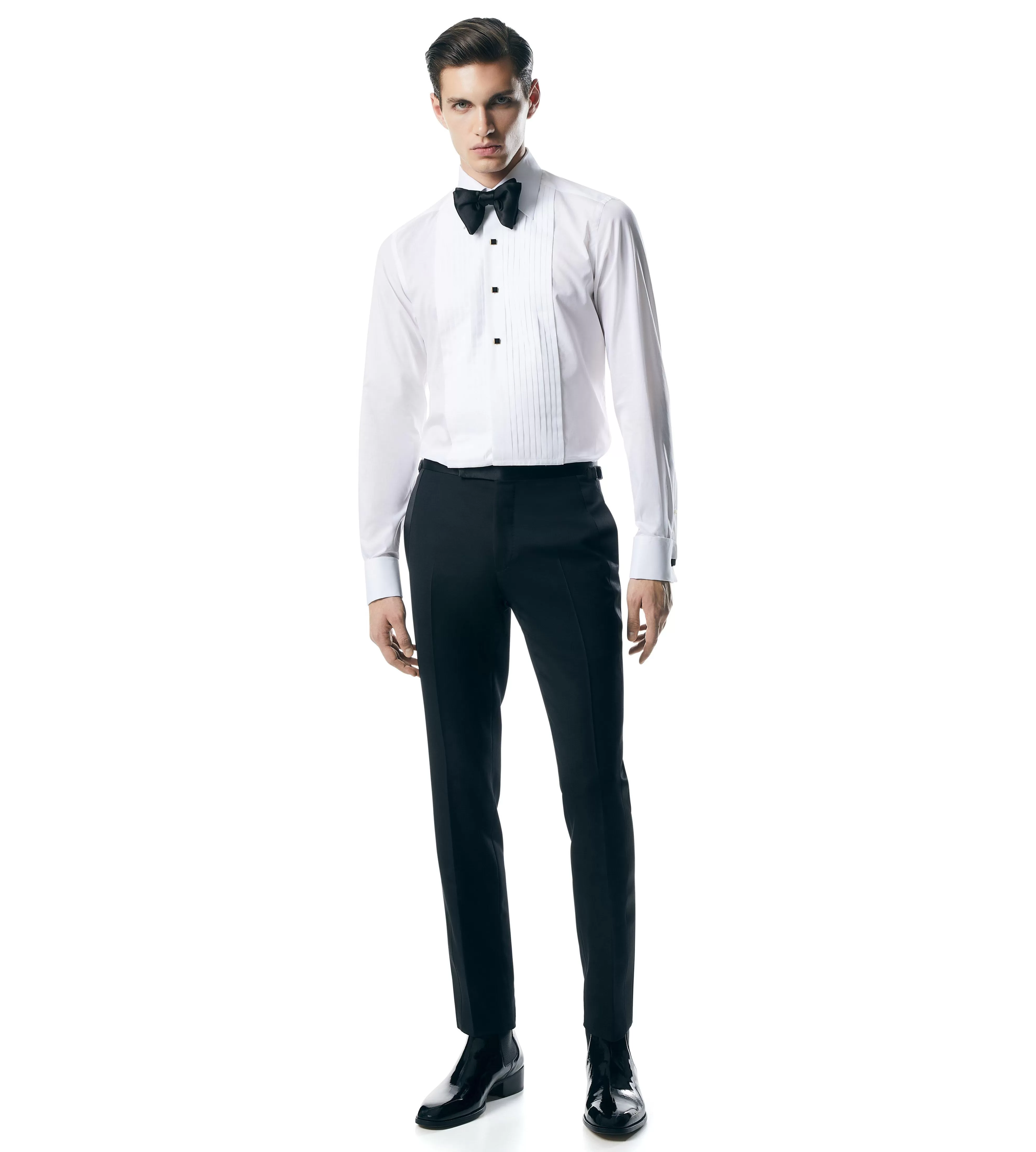 TOM FORD COCKTAIL VOILE SLIM FIT EVENING SHIRT OPTICAL WHITE^MEN | MEN Shirts | Evening