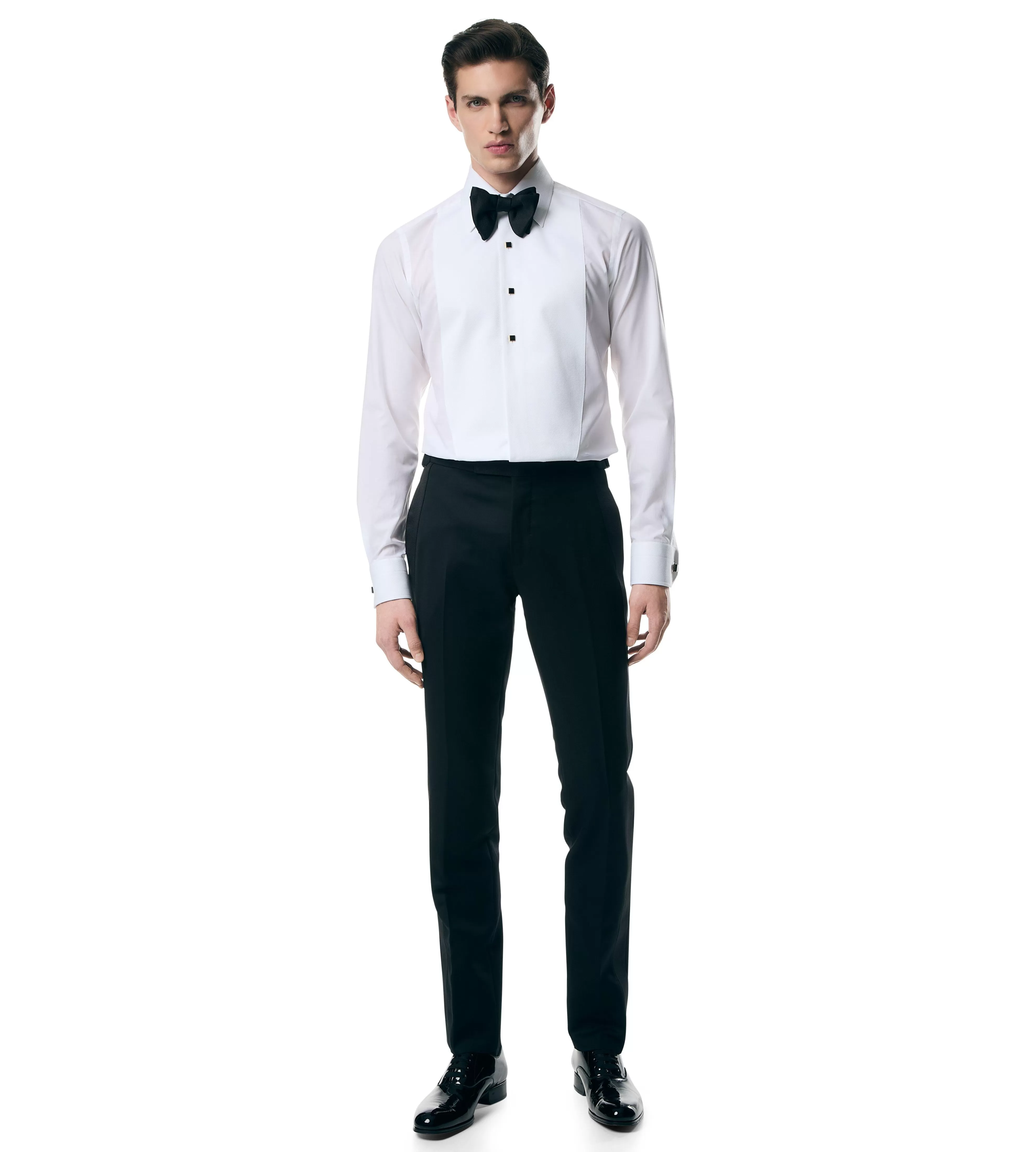 TOM FORD COCKTAIL VOILE SLIM FIT EVENING SHIRT OPTICAL WHITE^MEN | MEN Shirts | Evening