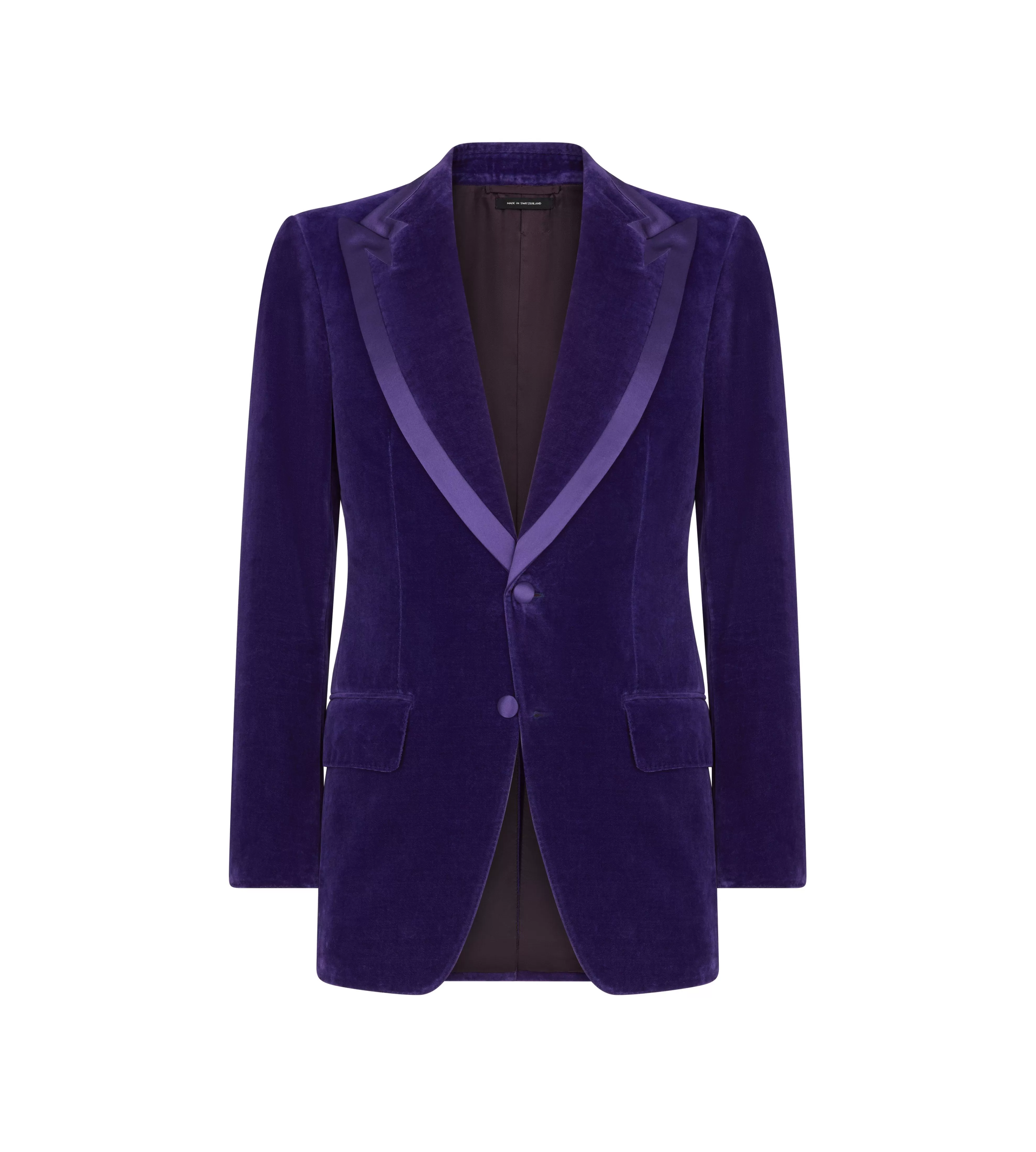 TOM FORD COMPACT LIGHT VELVET ATTICUS COCKTAIL JACKET IRIS^MEN Jackets