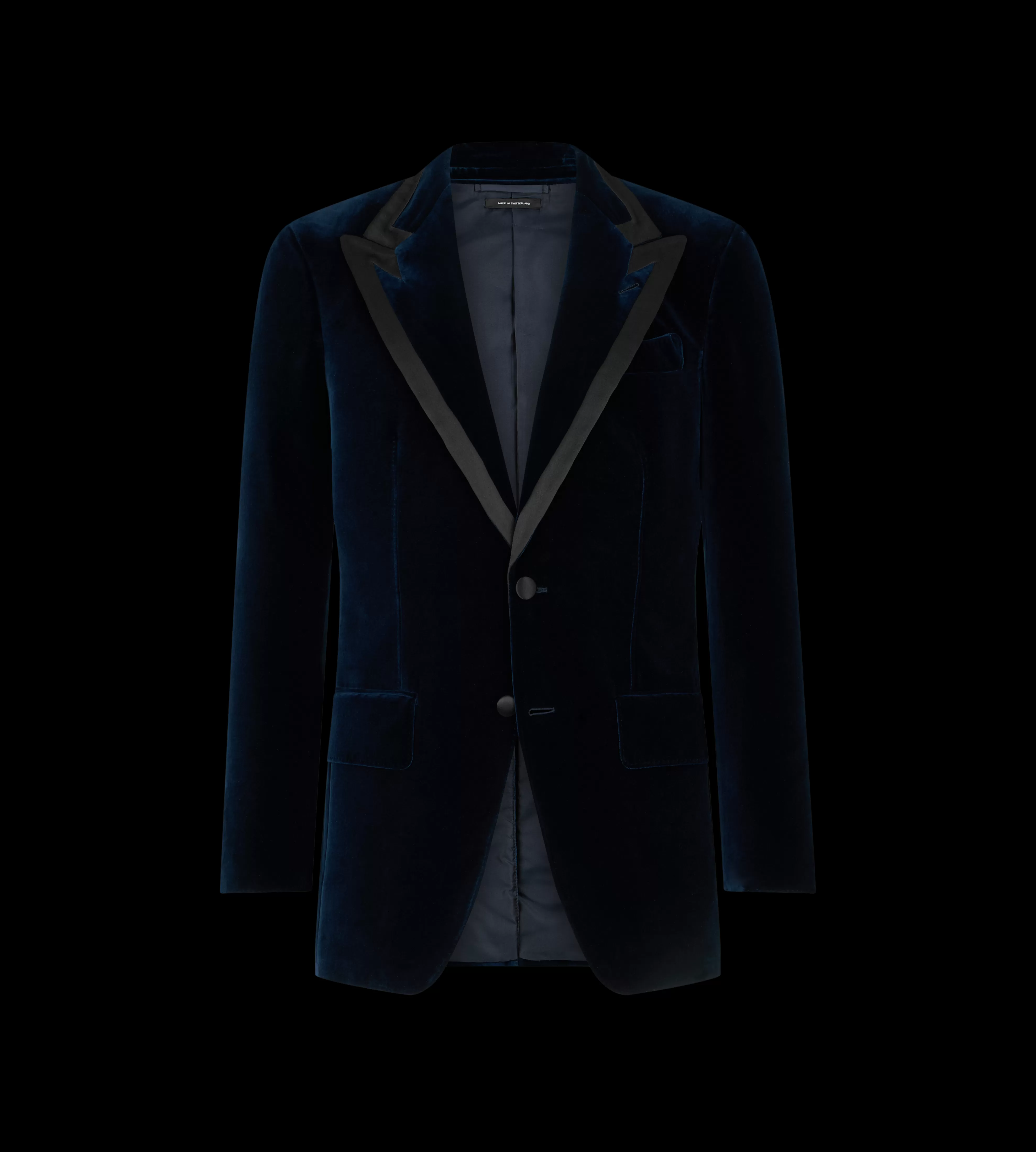 TOM FORD COMPACT LIGHT VELVET ATTICUS COCKTAIL JACKET OCEAN^MEN | MEN Jackets | SPRING 24