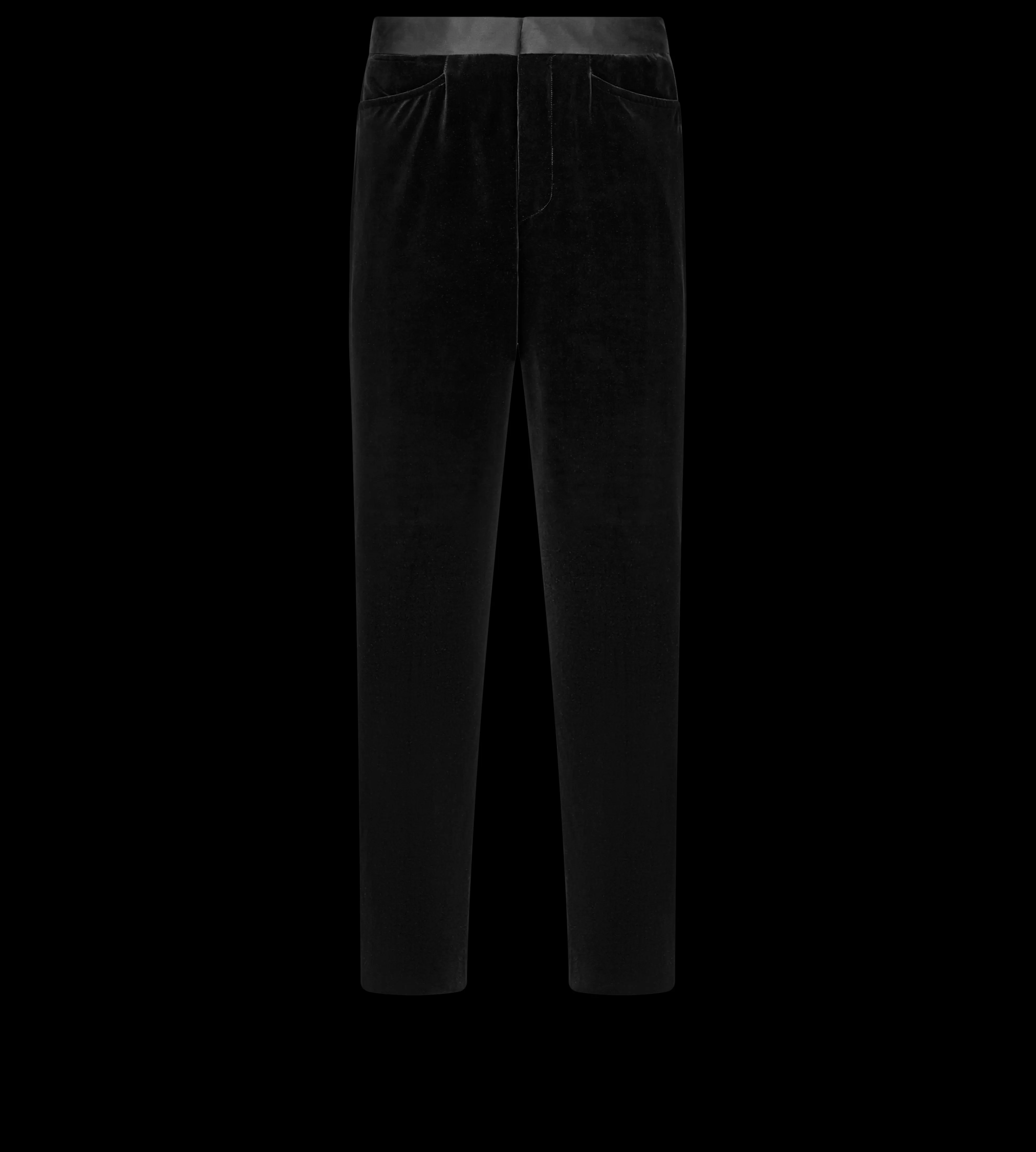 TOM FORD COMPACT LIGHT VELVET ATTICUS TROUSER BLACK^MEN Pants & Shorts