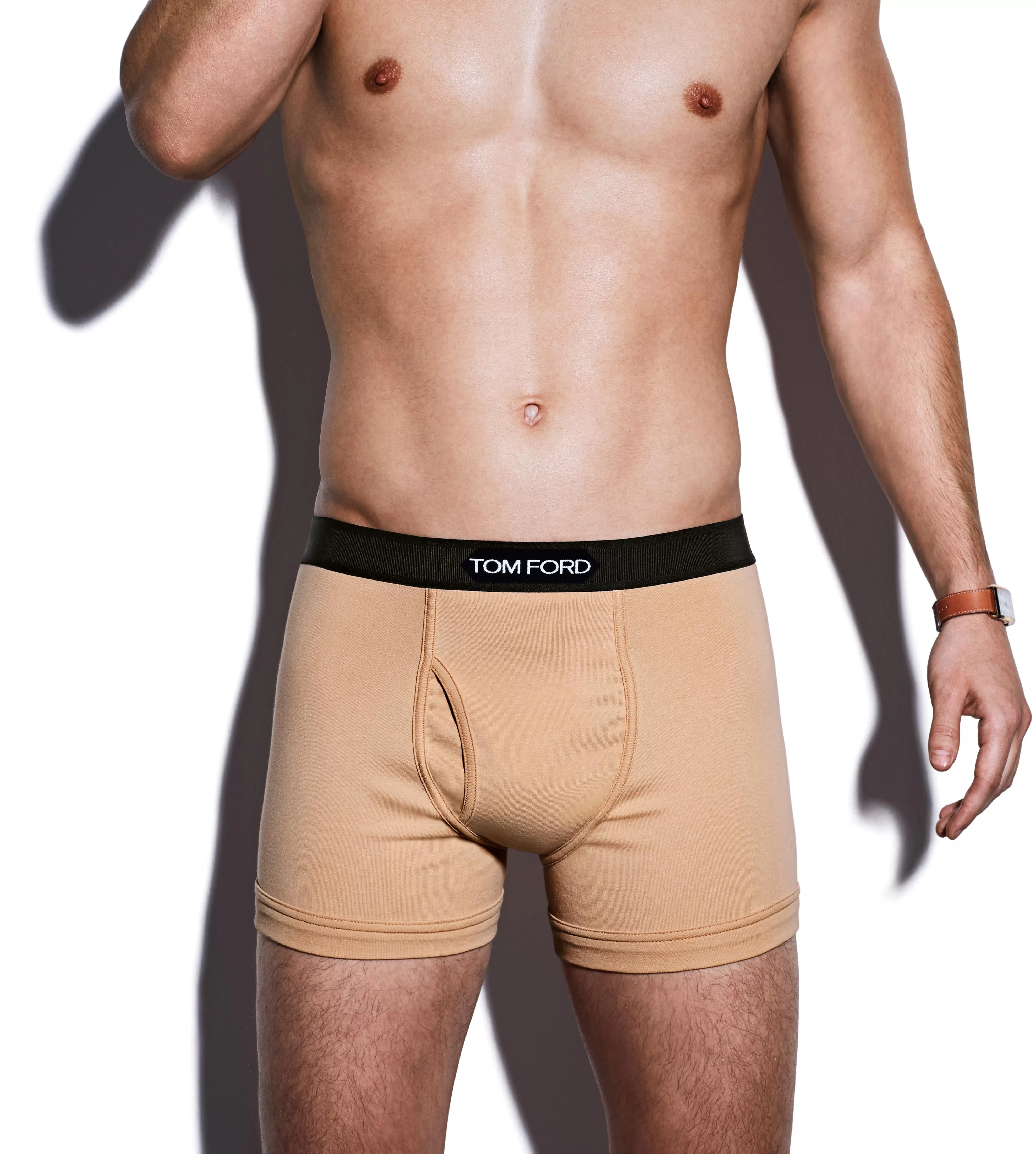 TOM FORD COTTON BOXER BRIEFS NUDE 1^MEN BOXER BRIEFS