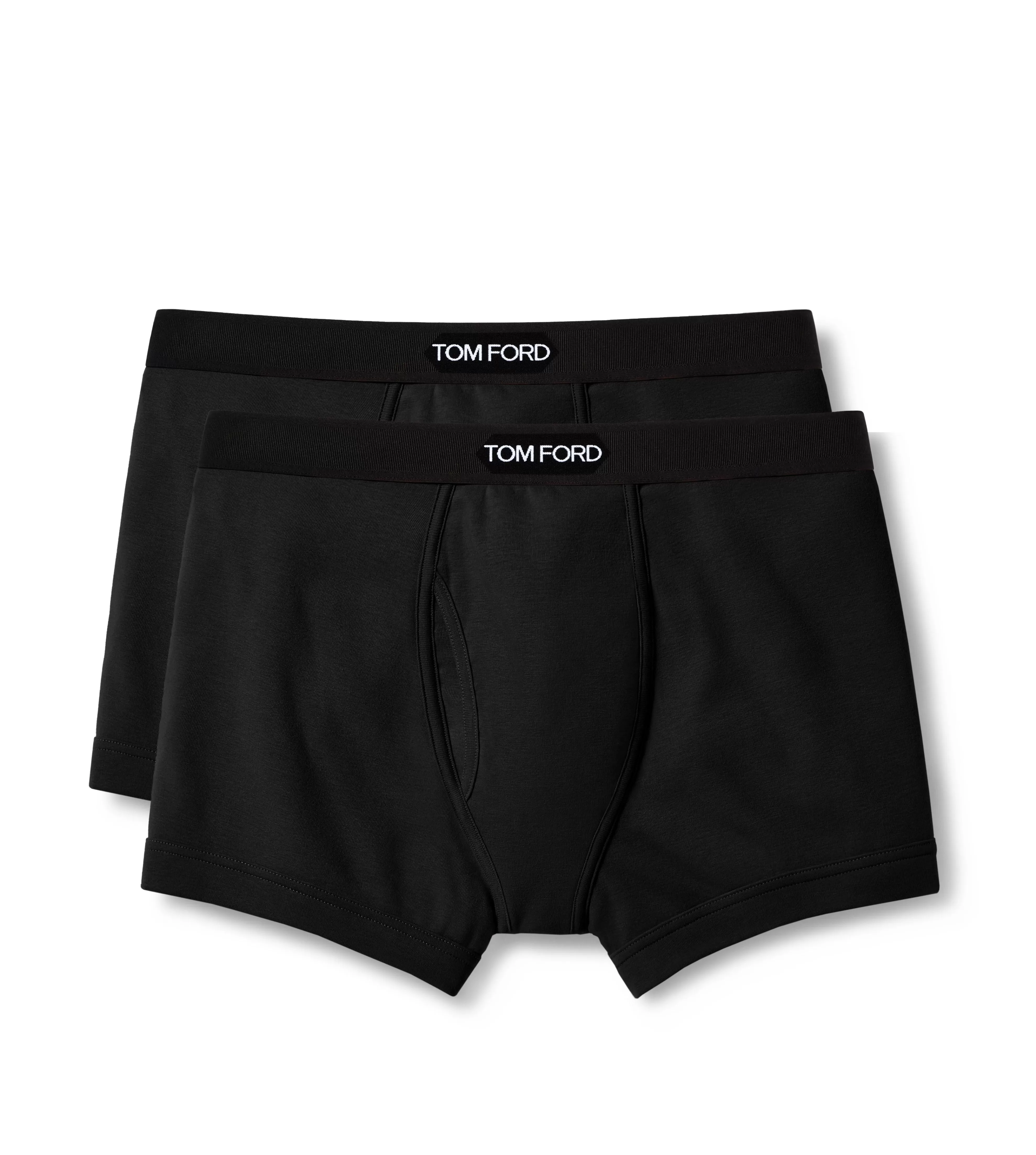 TOM FORD COTTON BOXER BRIEFS TWO PACK BLACK^MEN BOXER BRIEFS