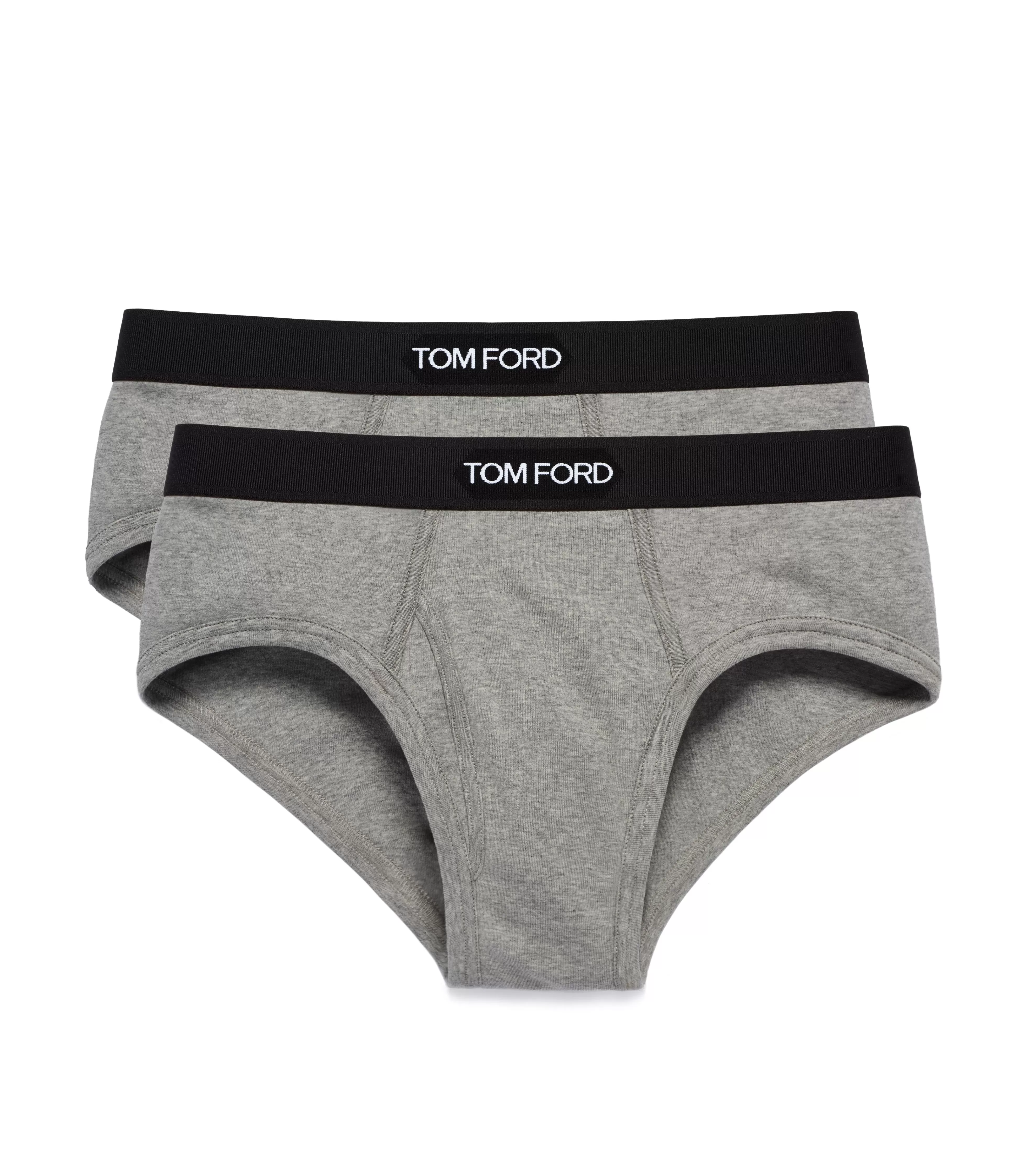 TOM FORD COTTON BRIEFS TWO PACK GREY^MEN BRIEFS