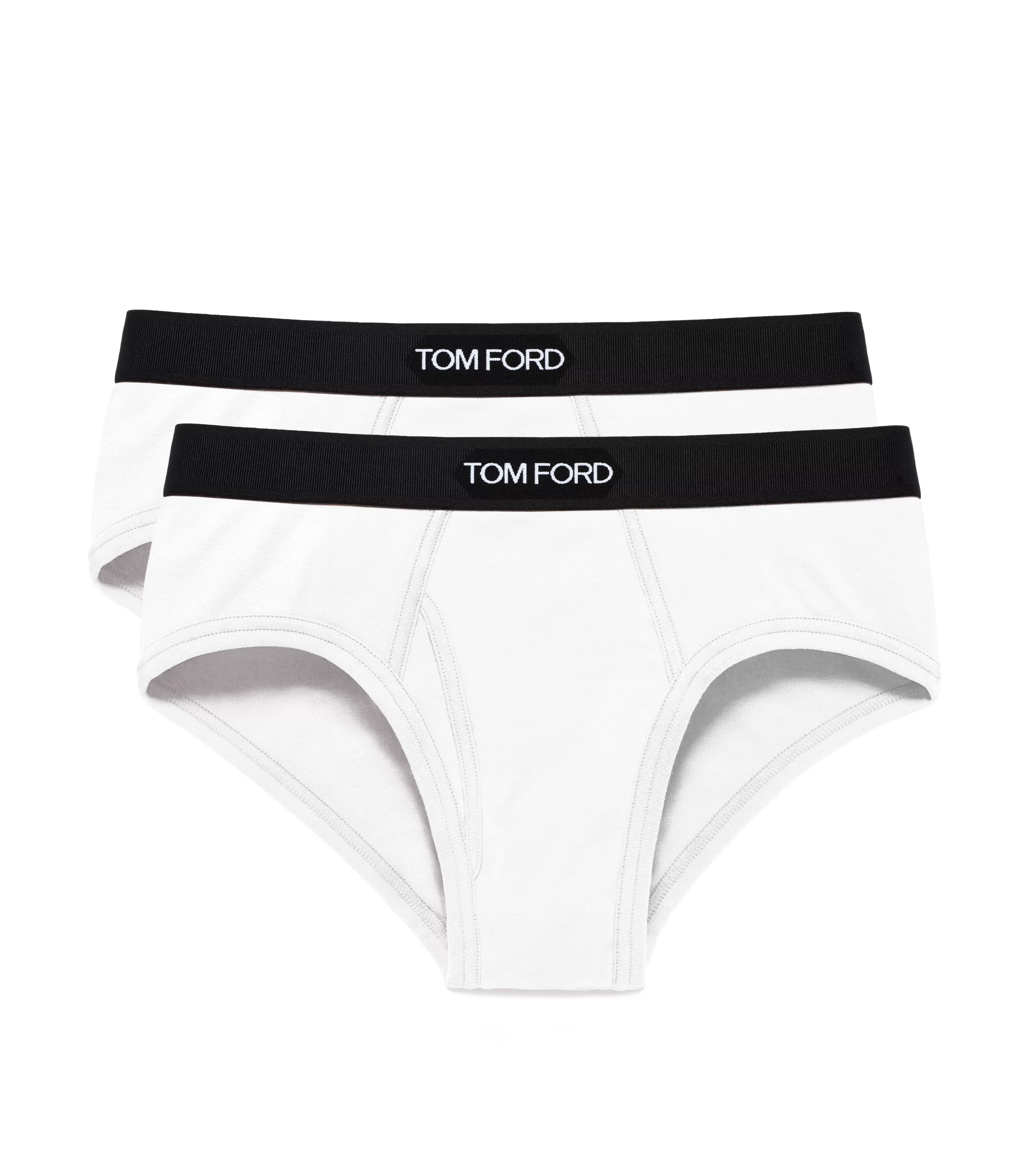 TOM FORD COTTON BRIEFS TWO PACK WHITE^MEN BRIEFS