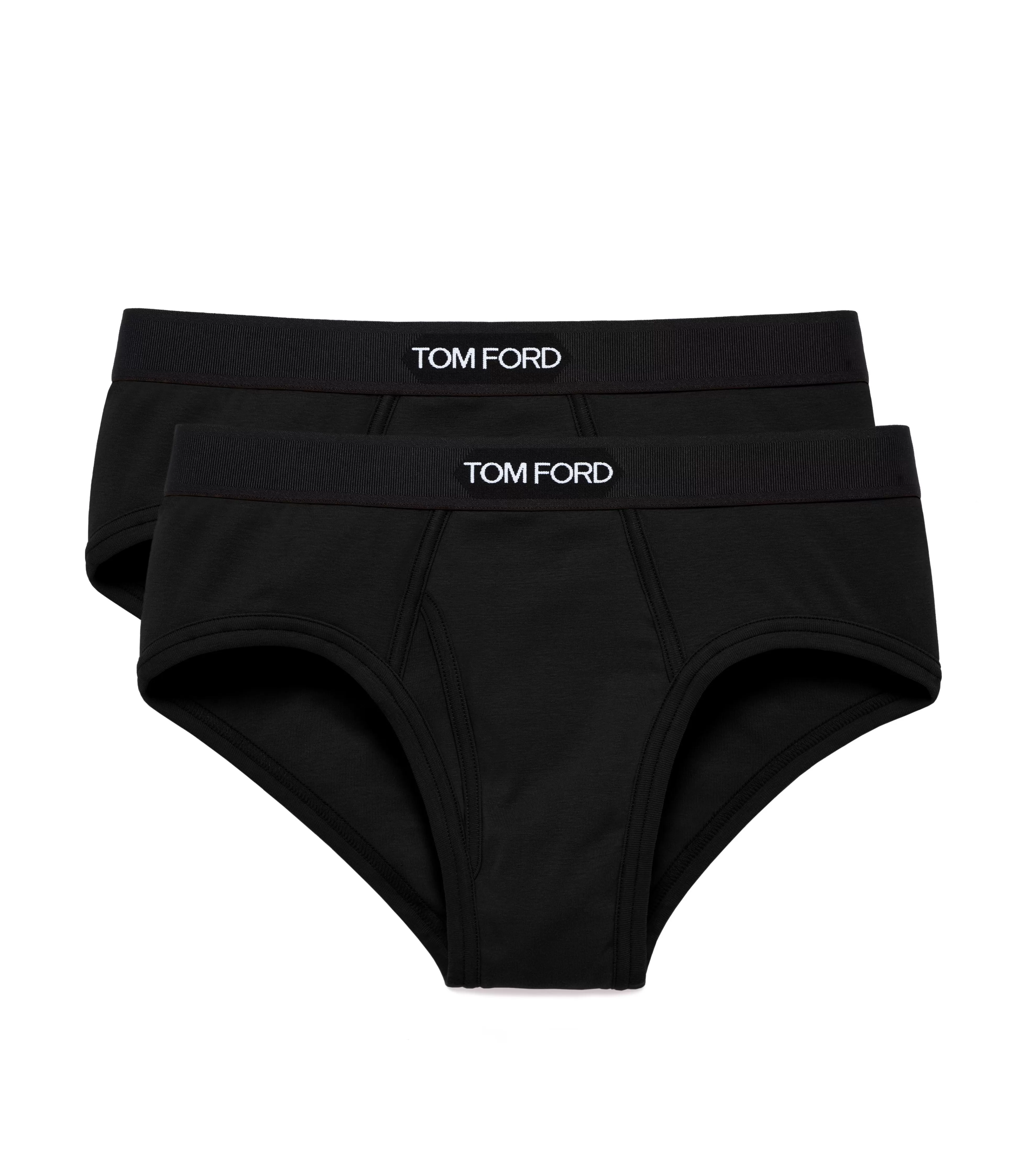 TOM FORD COTTON BRIEFS TWO PACK BLACK^MEN BRIEFS