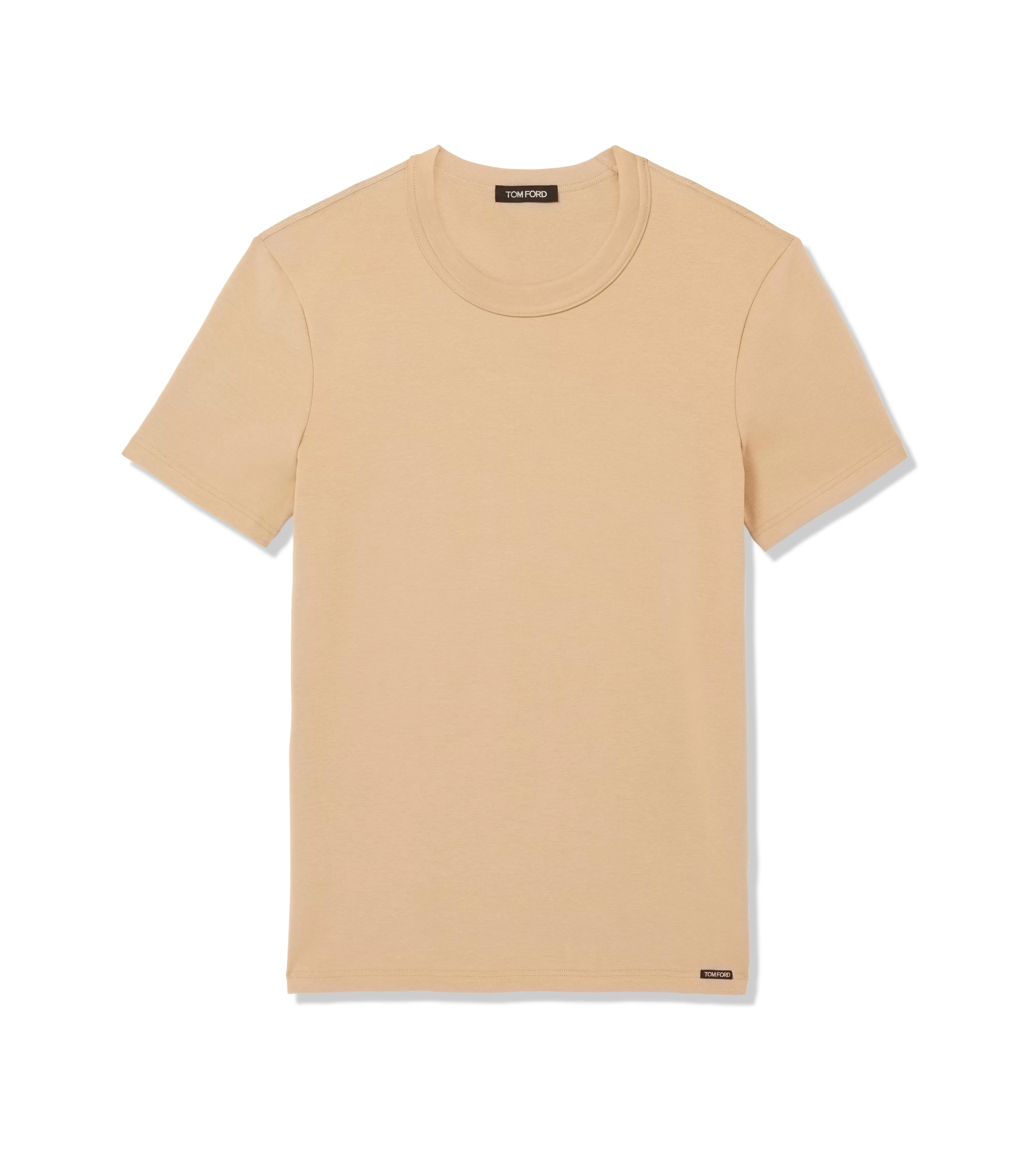 TOM FORD COTTON CREWNECK T-SHIRT NUDE 1^MEN T-SHIRTS