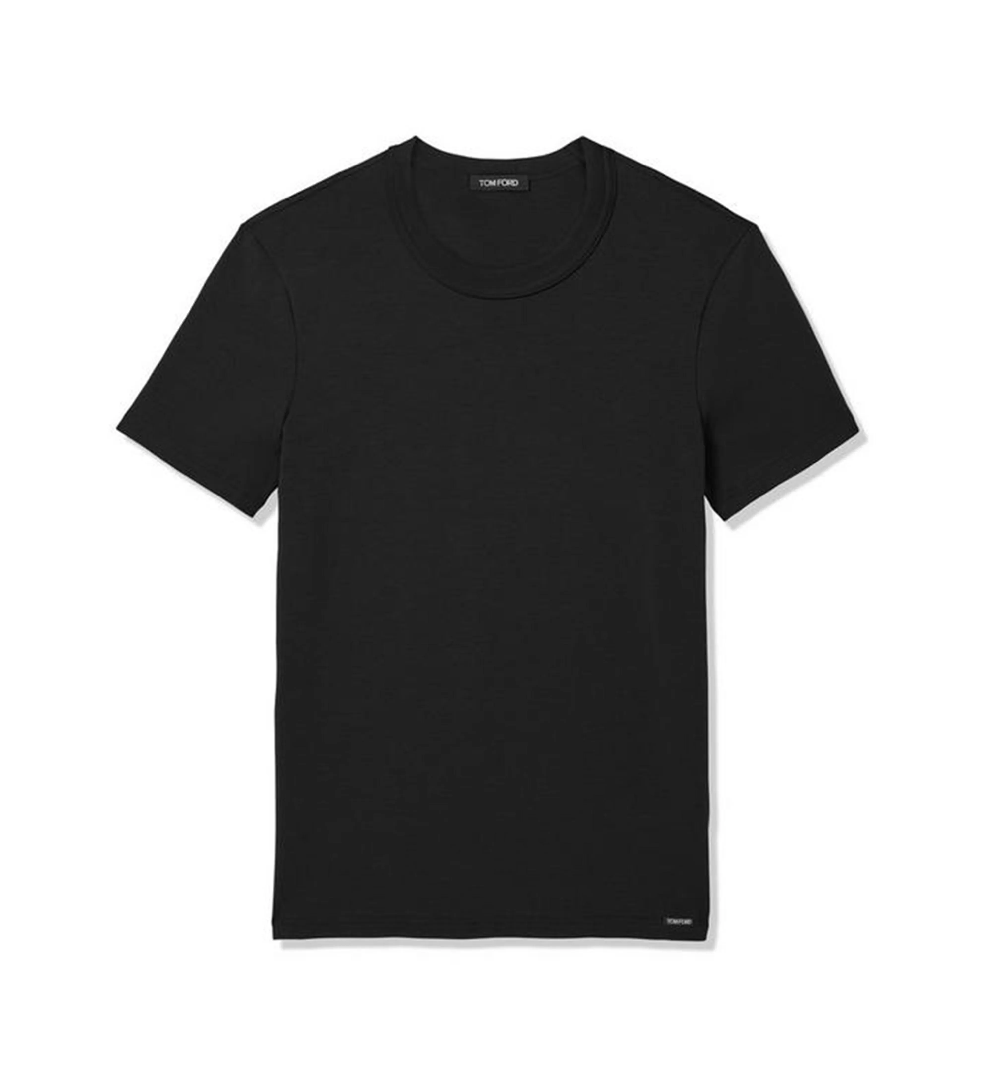 TOM FORD COTTON CREWNECK T-SHIRT BLACK^MEN T-SHIRTS