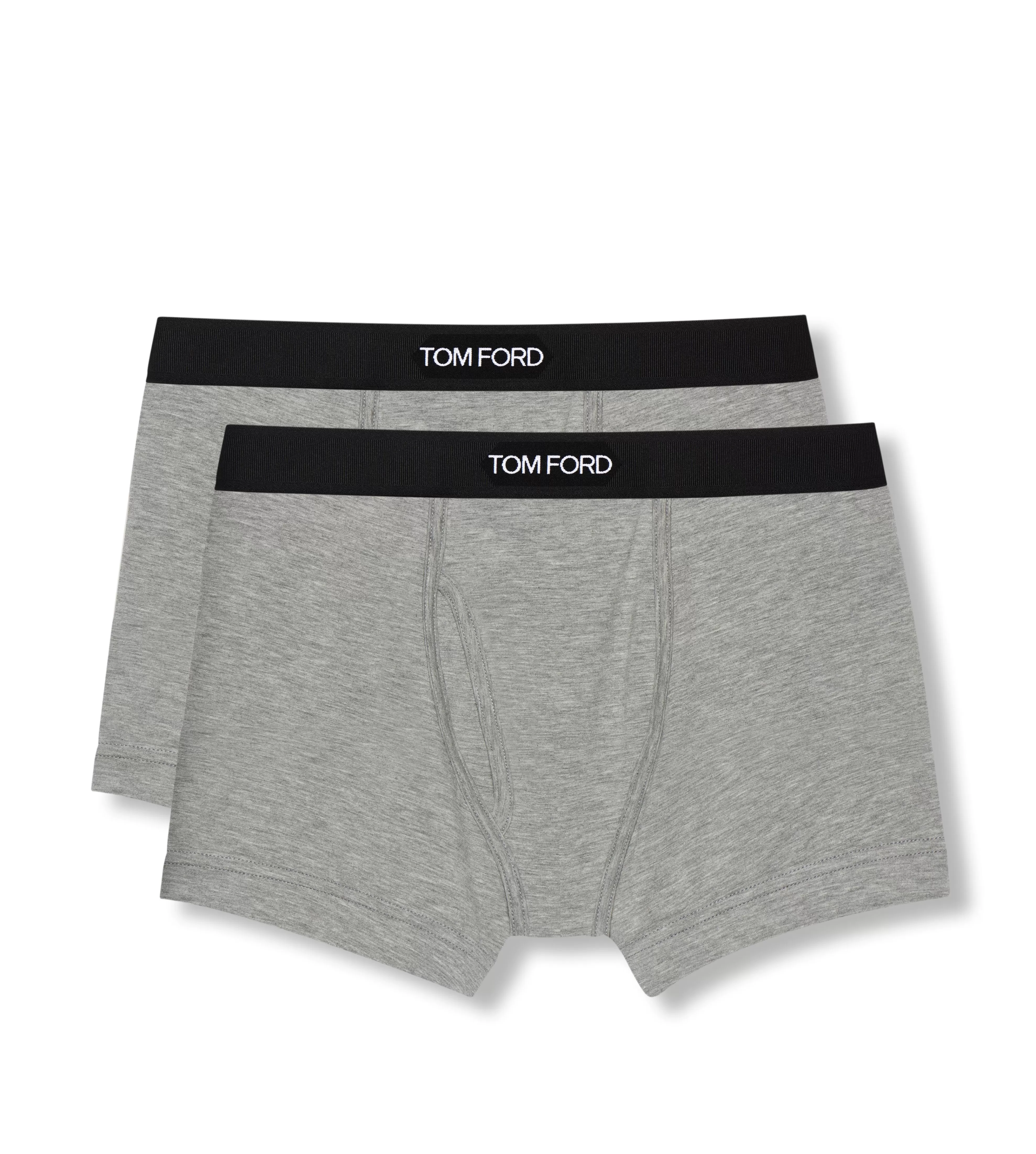 TOM FORD COTTON MODAL BOXER BRIEFS TWO PACK GREY^MEN BOXER BRIEFS