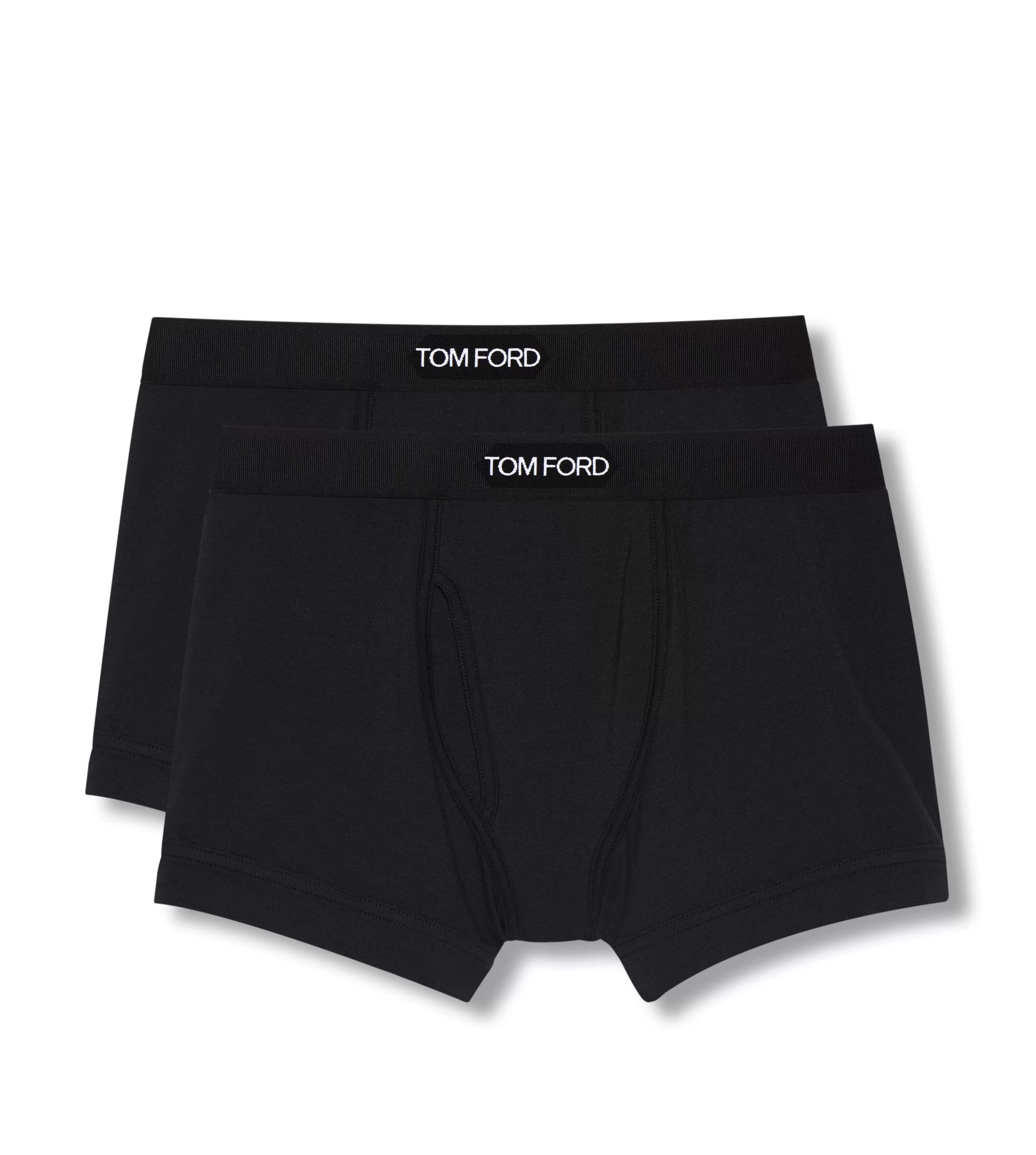 TOM FORD COTTON MODAL BOXER BRIEFS TWO PACK BLACK^MEN BOXER BRIEFS