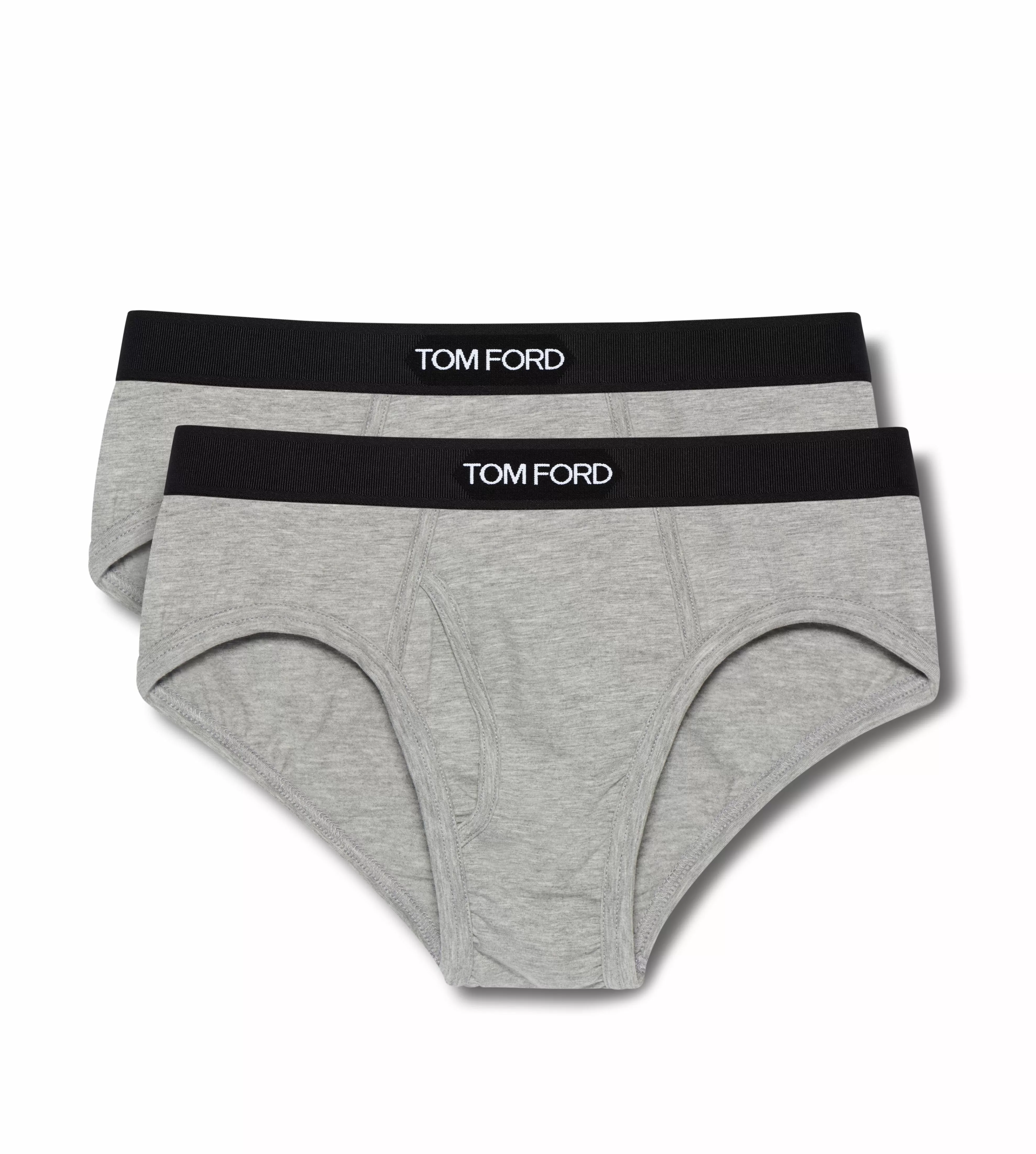 TOM FORD COTTON MODAL BRIEFS TWO PACK GREY^MEN BRIEFS