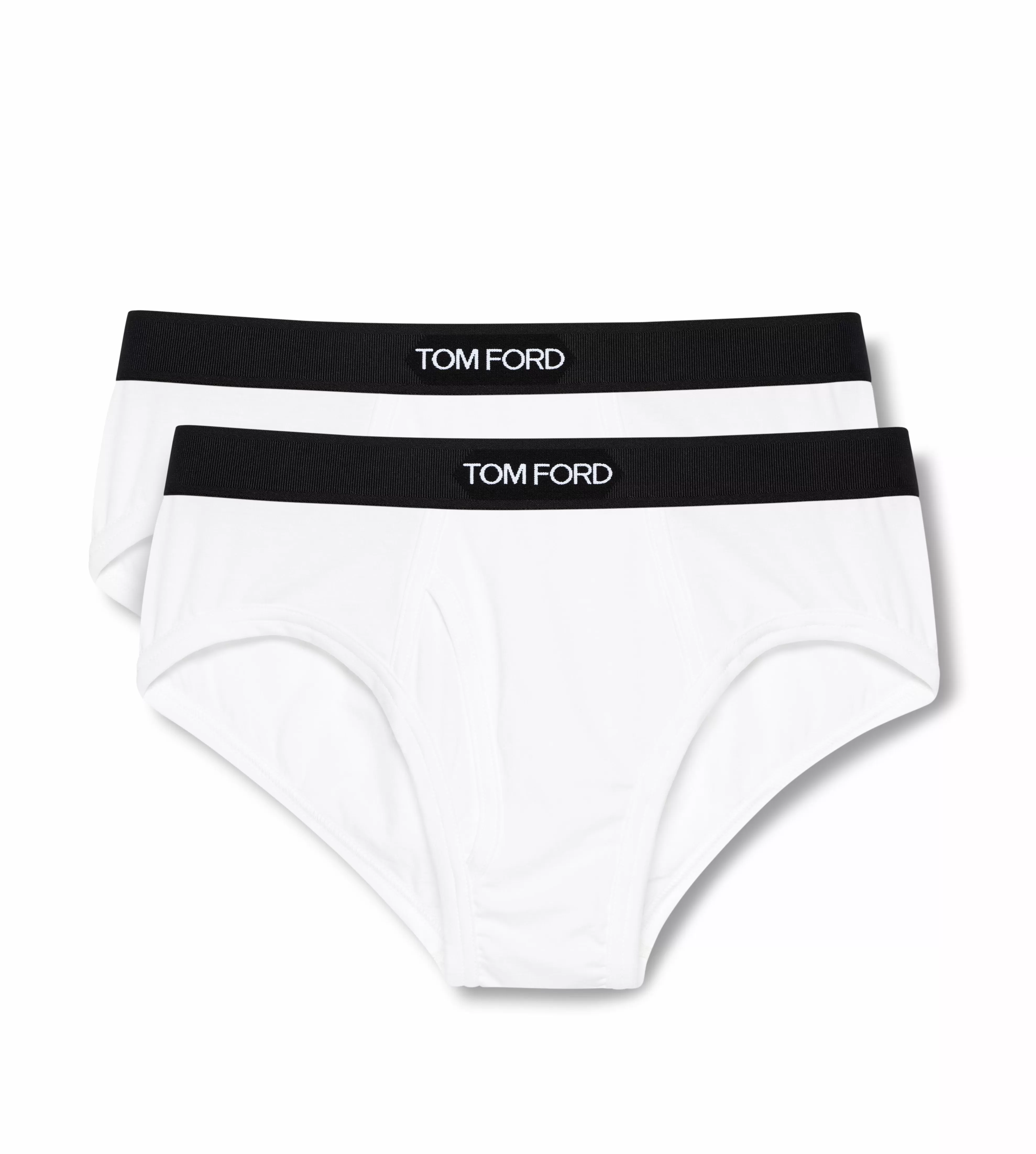 TOM FORD COTTON MODAL BRIEFS TWO PACK WHITE^MEN BRIEFS