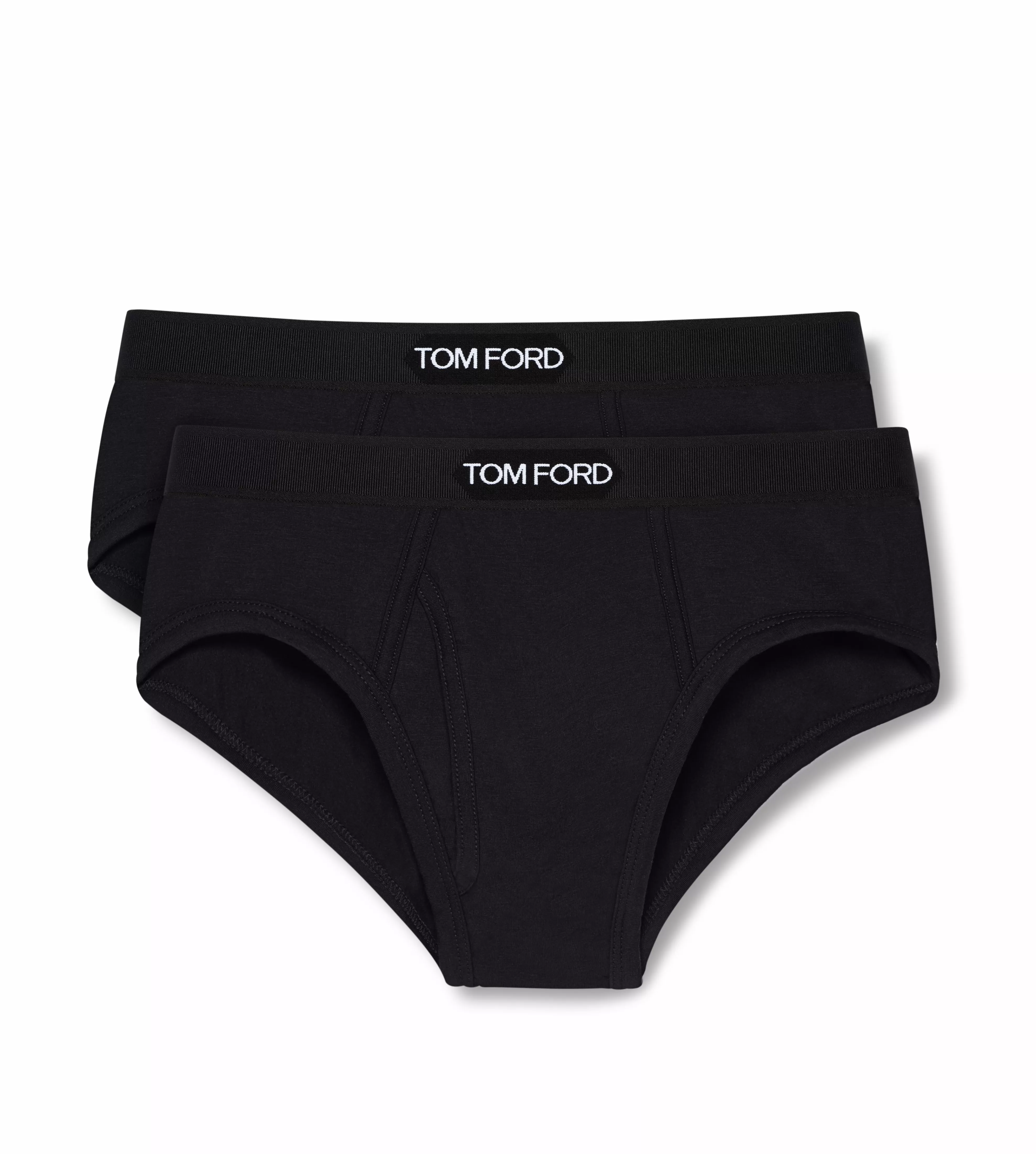 TOM FORD COTTON MODAL BRIEFS TWO PACK BLACK^MEN BRIEFS