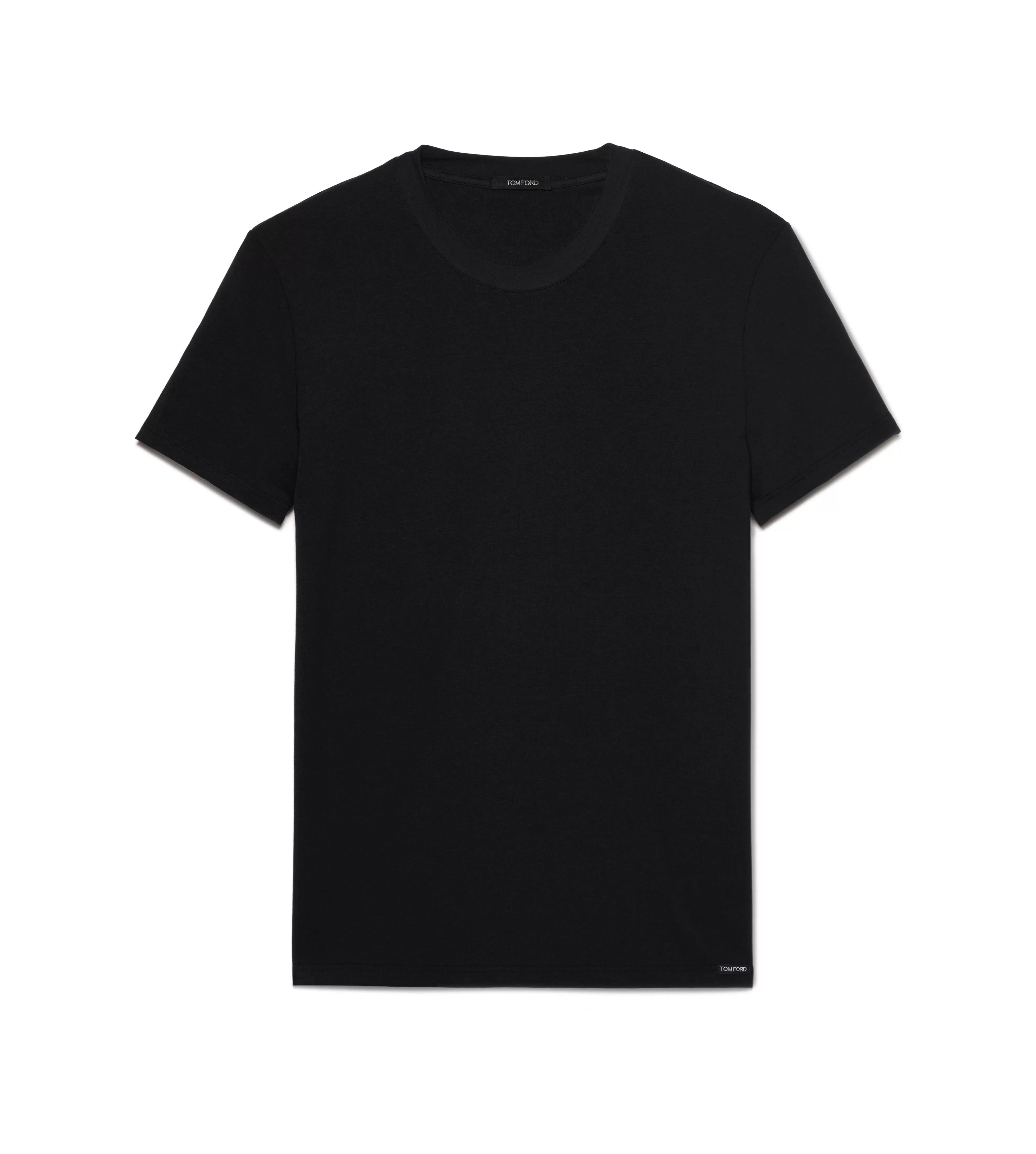 TOM FORD COTTON MODAL CREWNECK T-SHIRT BLACK^MEN T-SHIRTS